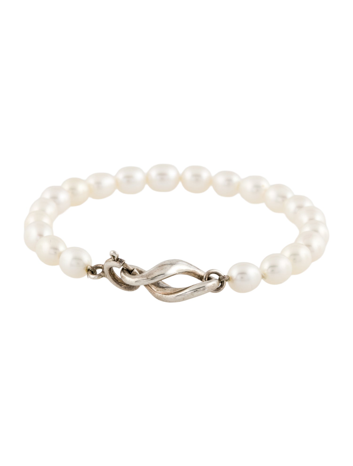 Tiffany & Co. Vintage Cultured Pearl Infinity Bead Bracelet