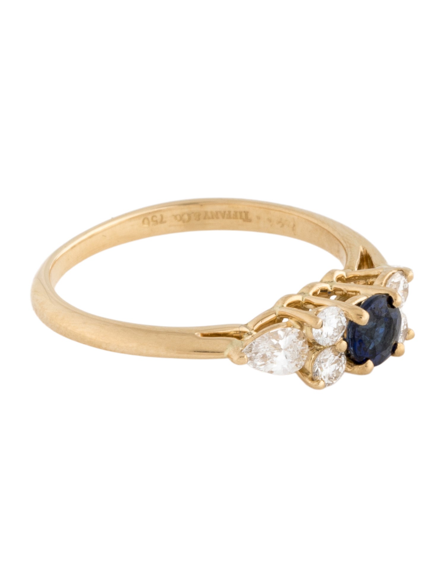 Tiffany & Co. Vintage 18K Sapphire & Diamond Engagement Ring