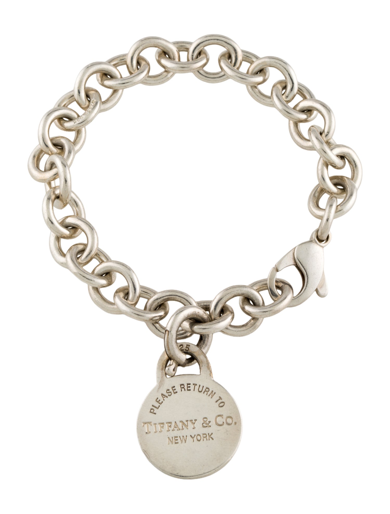 Tiffany & Co. Vintage Round Tag Charm Bracelet