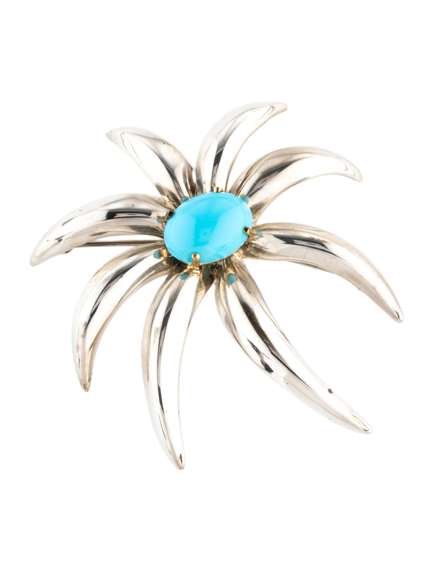 Tiffany & Co. Vintage Turquoise Fireworks Brooch Pin