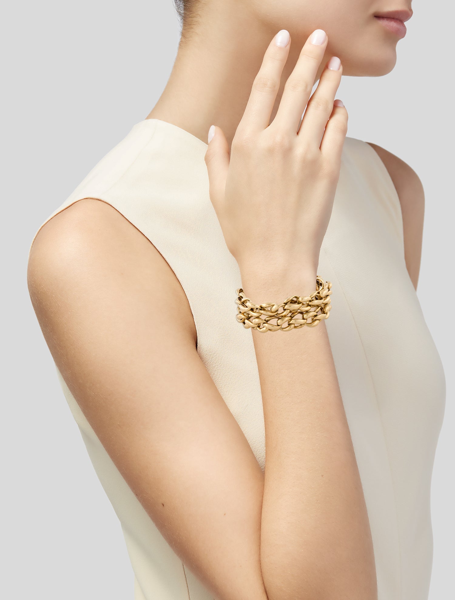 Tiffany & Co. Vintage 18K Double Chain Link Bracelet
