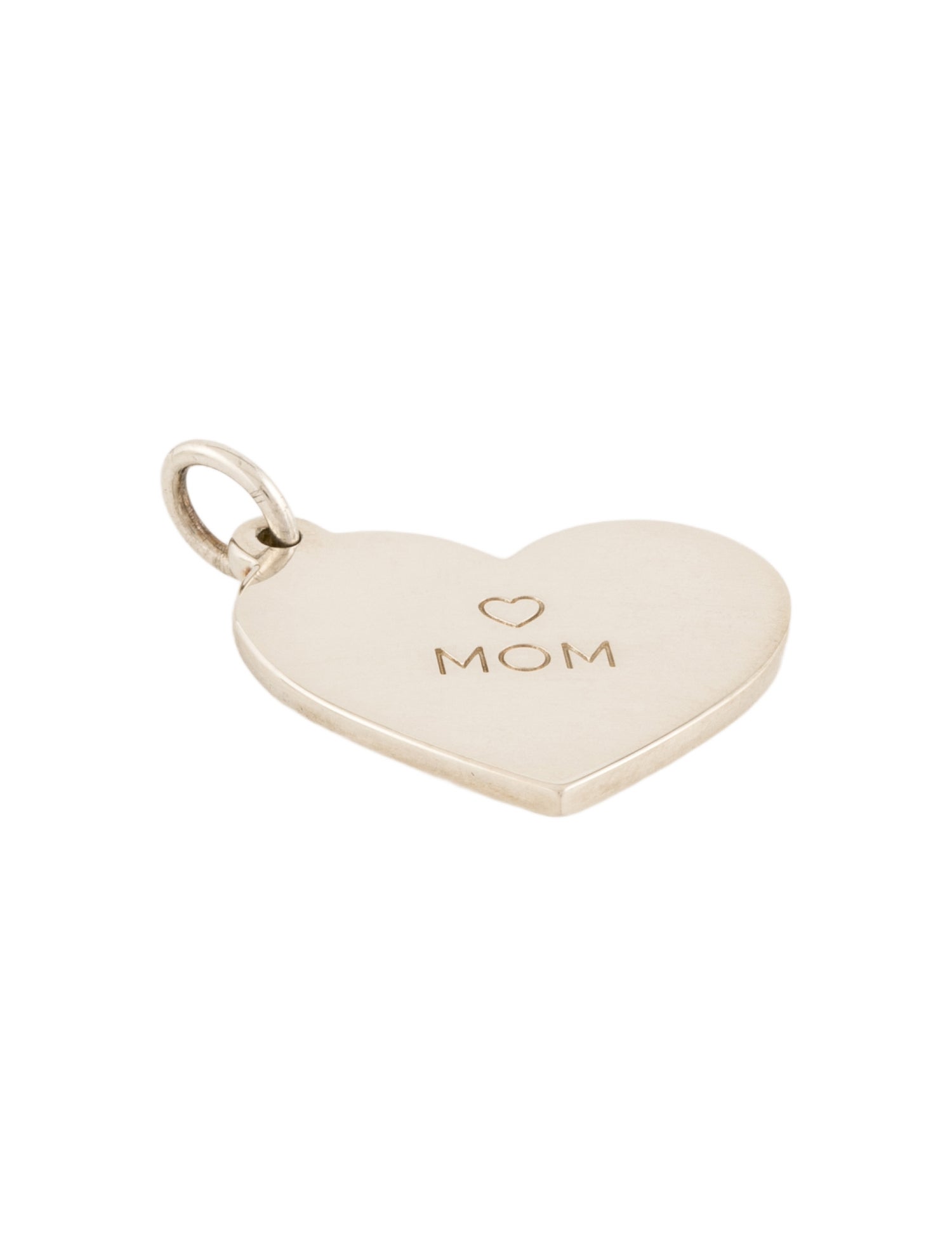 Tiffany & Co. 'Mom' Heart Tag Pendant Charm