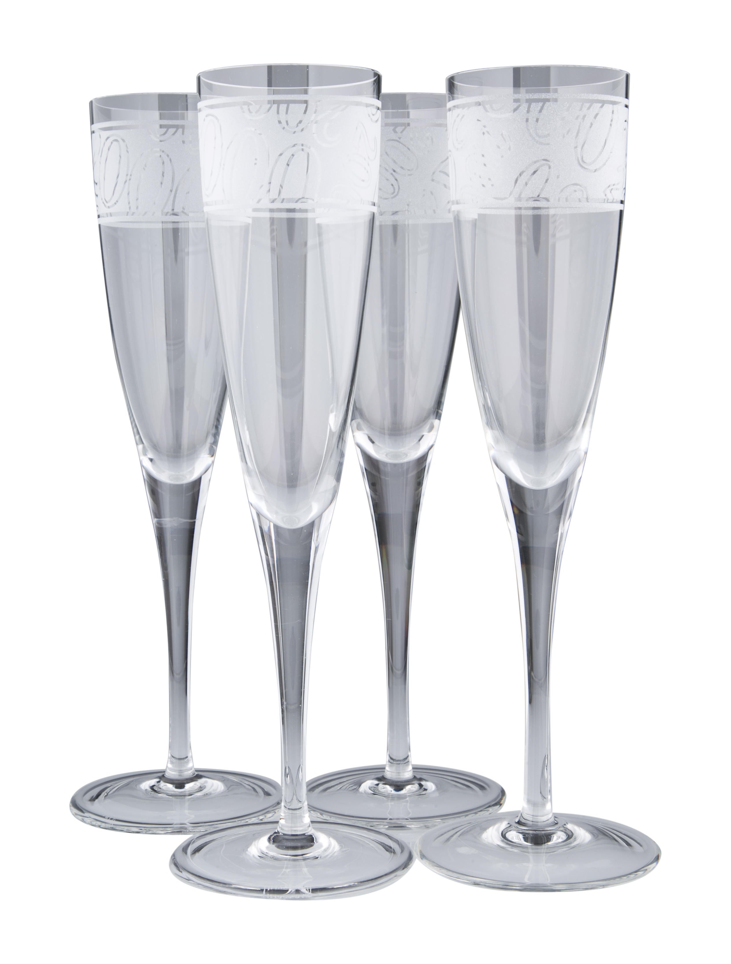 Tiffany & Co. 2000 Champagne Glasses Clear Drinkware & Barware