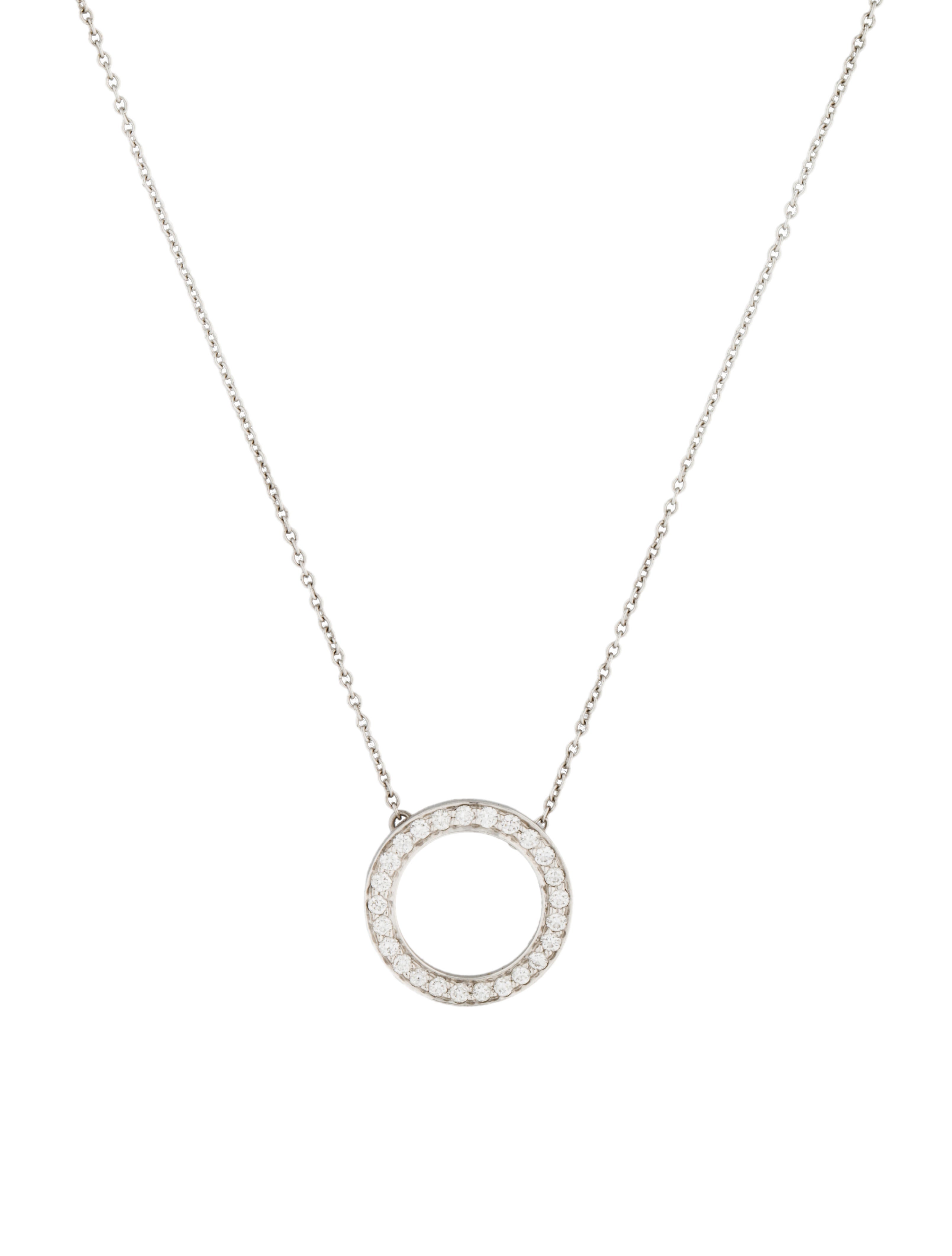 Tiffany & Co. Diamond Circle Pendant Necklace Silver, 950 Platinum