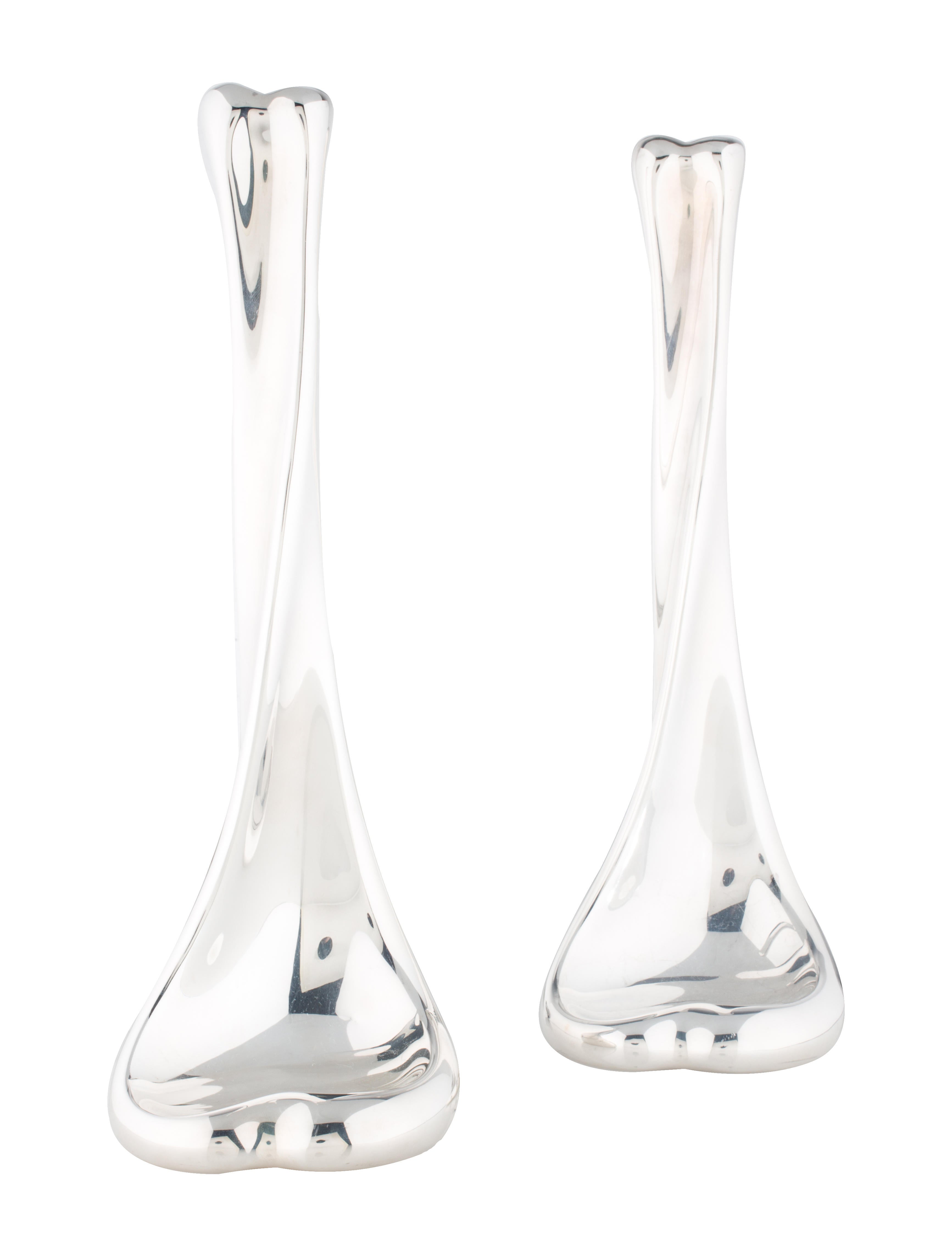 Tiffany & Co. Elsa Peretti Bone Candlesticks Silver TIF38144 The