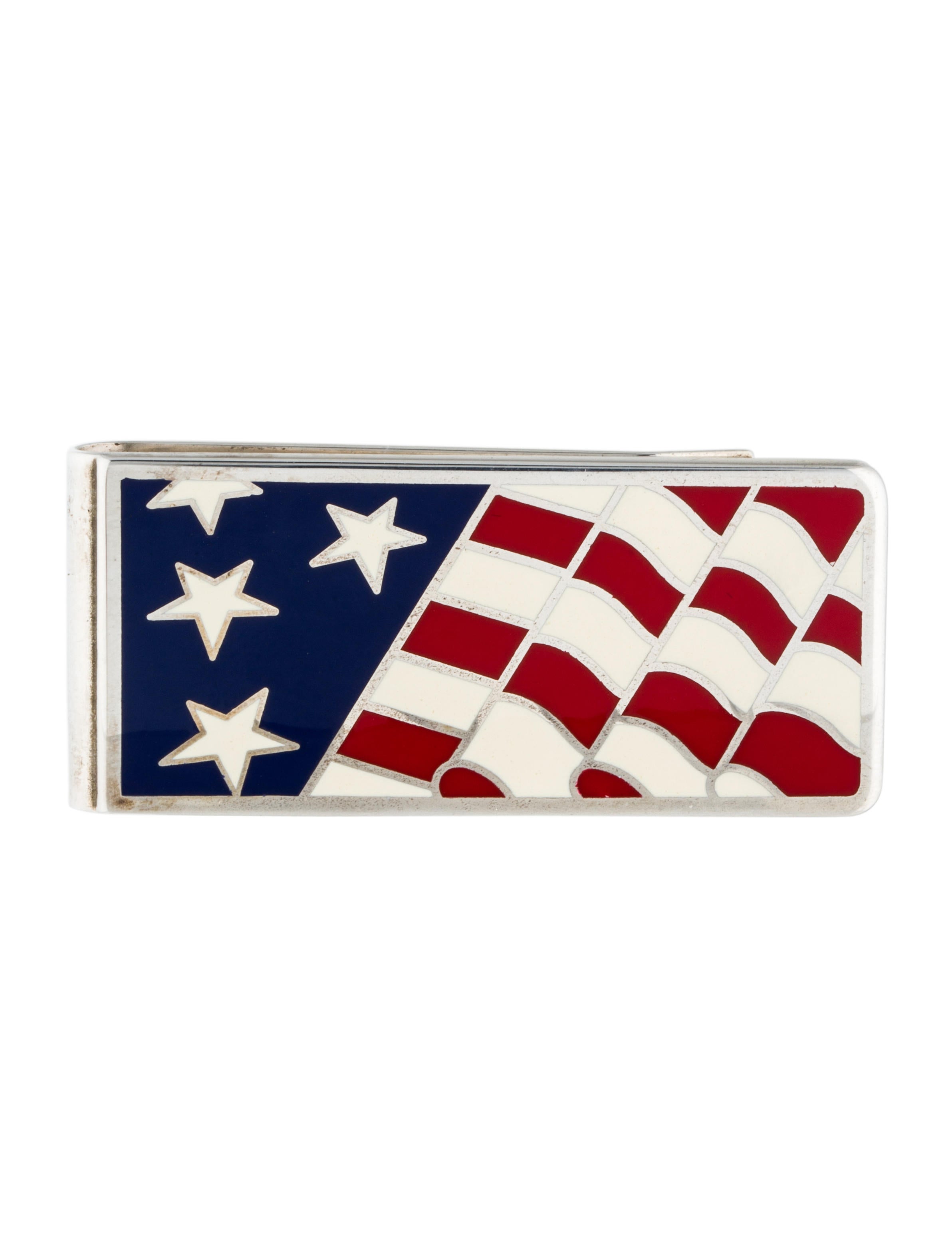Tiffany & Co. American Flag Money Clip - Neutrals Money Clips
