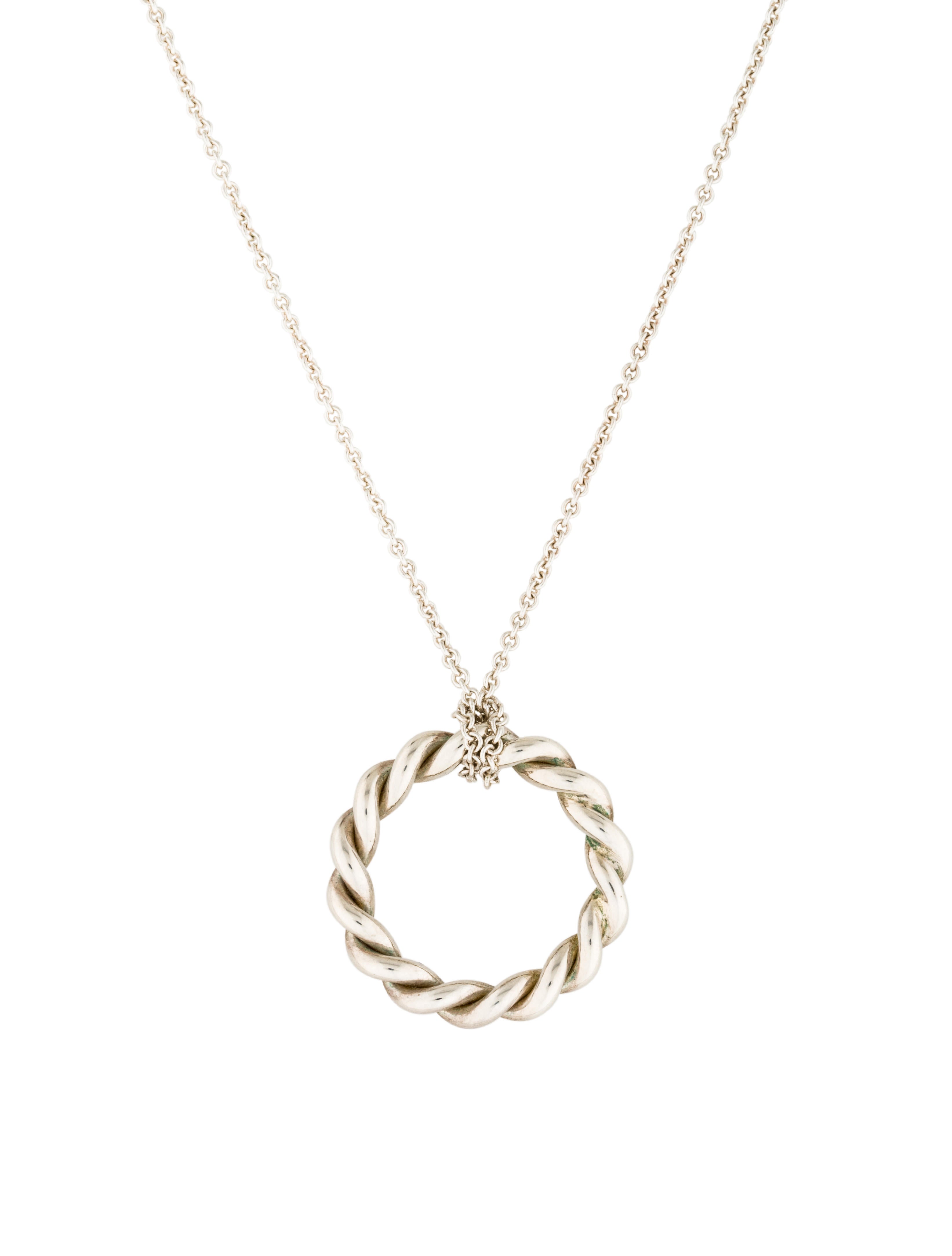 Tiffany & Co. Twist Circle Pendant Necklace Necklaces TIF44347