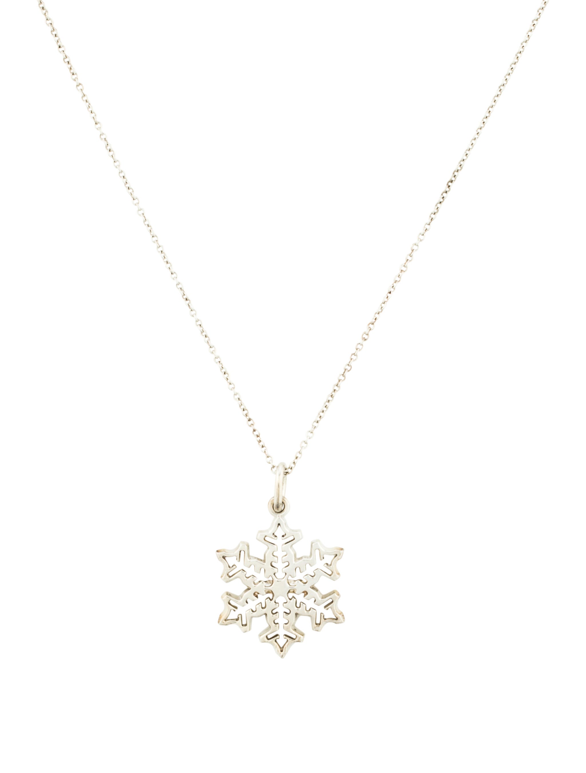 Tiffany & Co. Snowflake Pendant Necklace Necklaces TIF44800 The