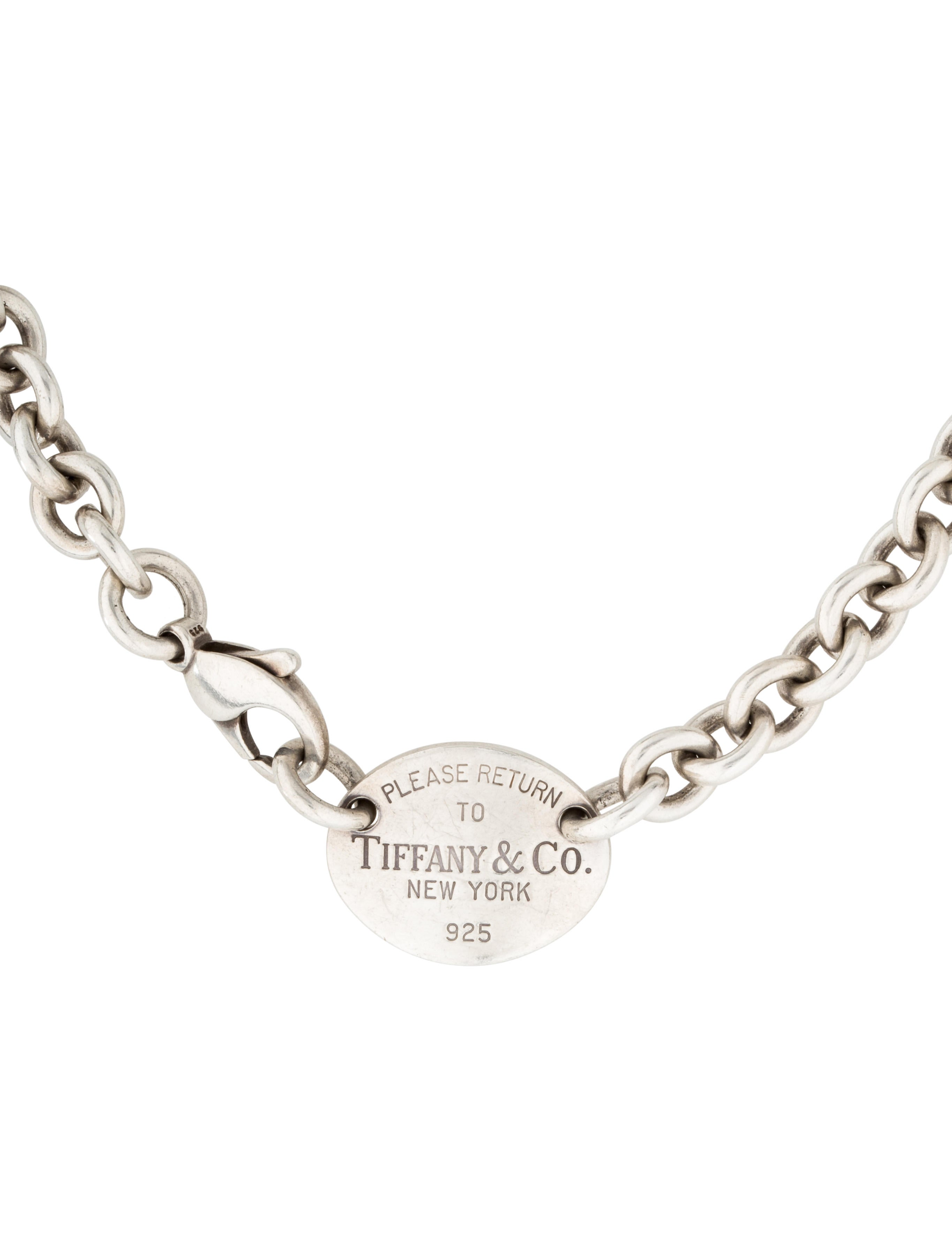 Tiffany & Co. Return To Tiffany Oval Tag Necklace Necklaces