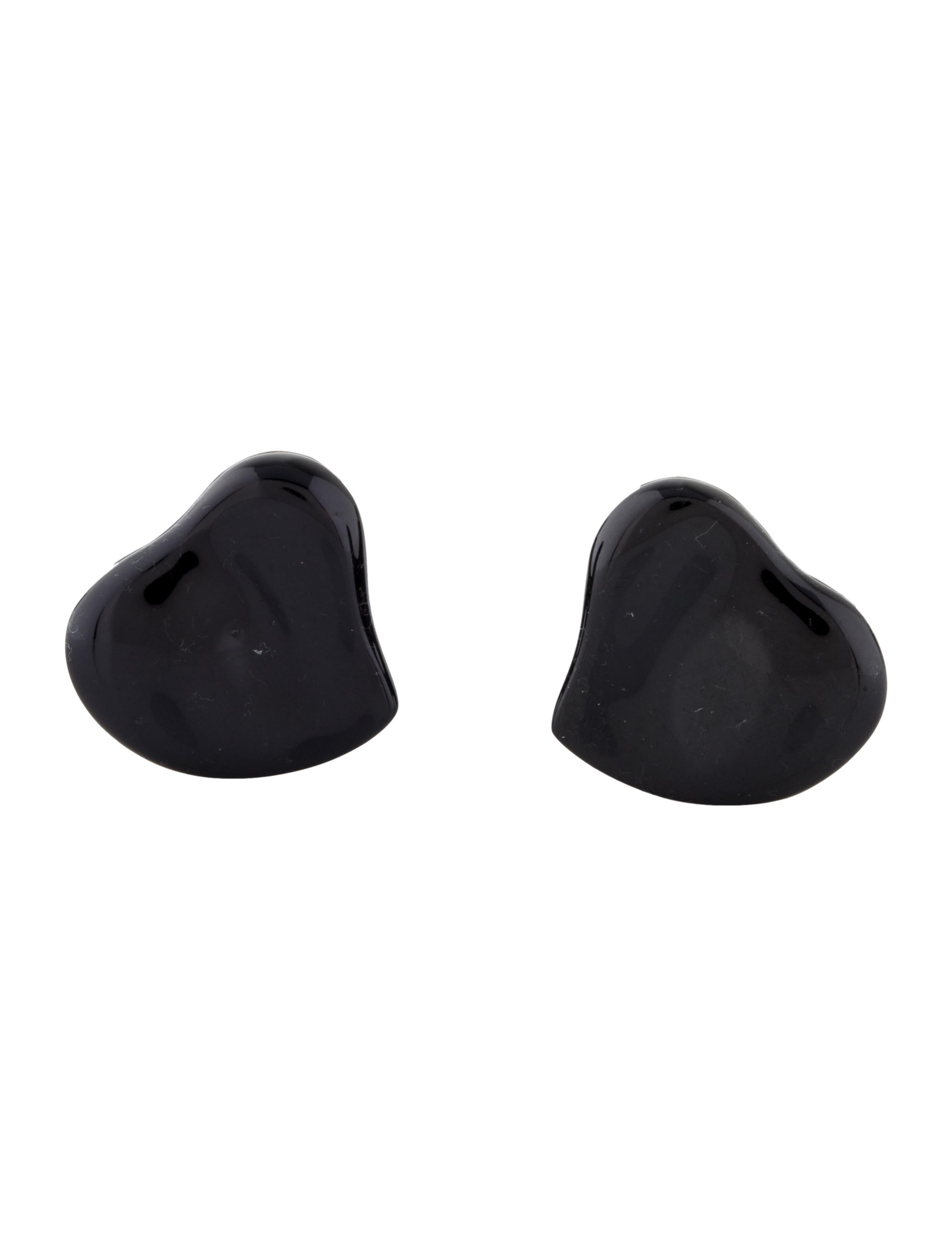 Tiffany&CO★Full Heart Cuff Links Tiffany & Co Sterling Silver Elsa Peretti Full Heart Cuff