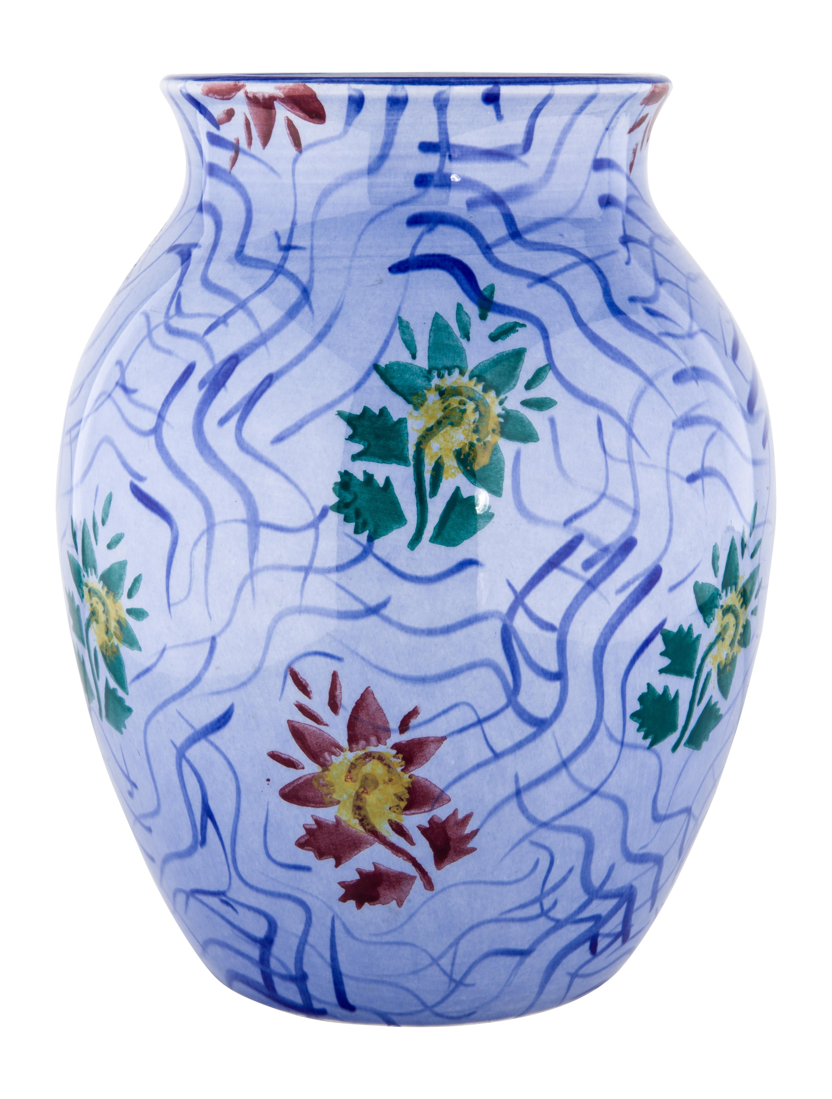 Tiffany & Co. Alfama Ceramic Flower Vase Blue Decorative Accents