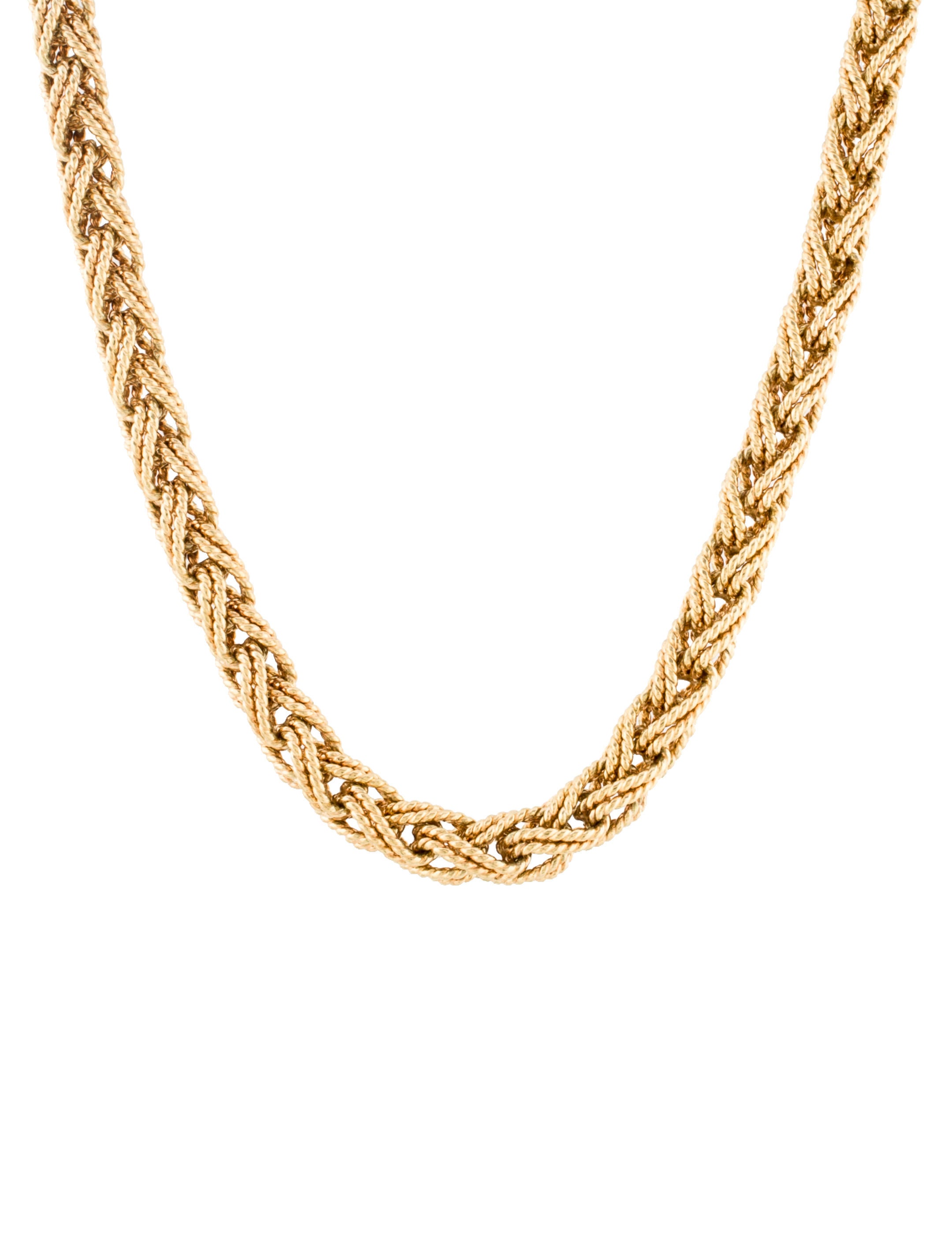 Tiffany & Co. 18K Braided Chain Necklaces TIF49084 The RealReal