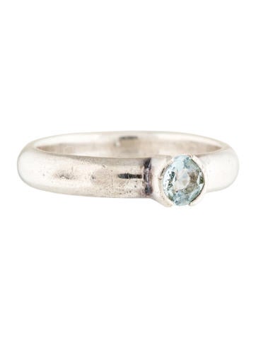 Tiffany & Co. Aquamarine Round Stacking Ring