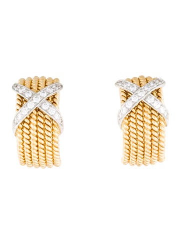 Tiffany & Co. Rope Six-Row Earclips