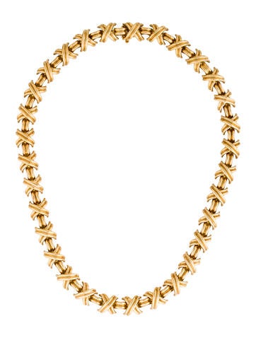 Tiffany & Co. 18K Signature X Collar Necklace
