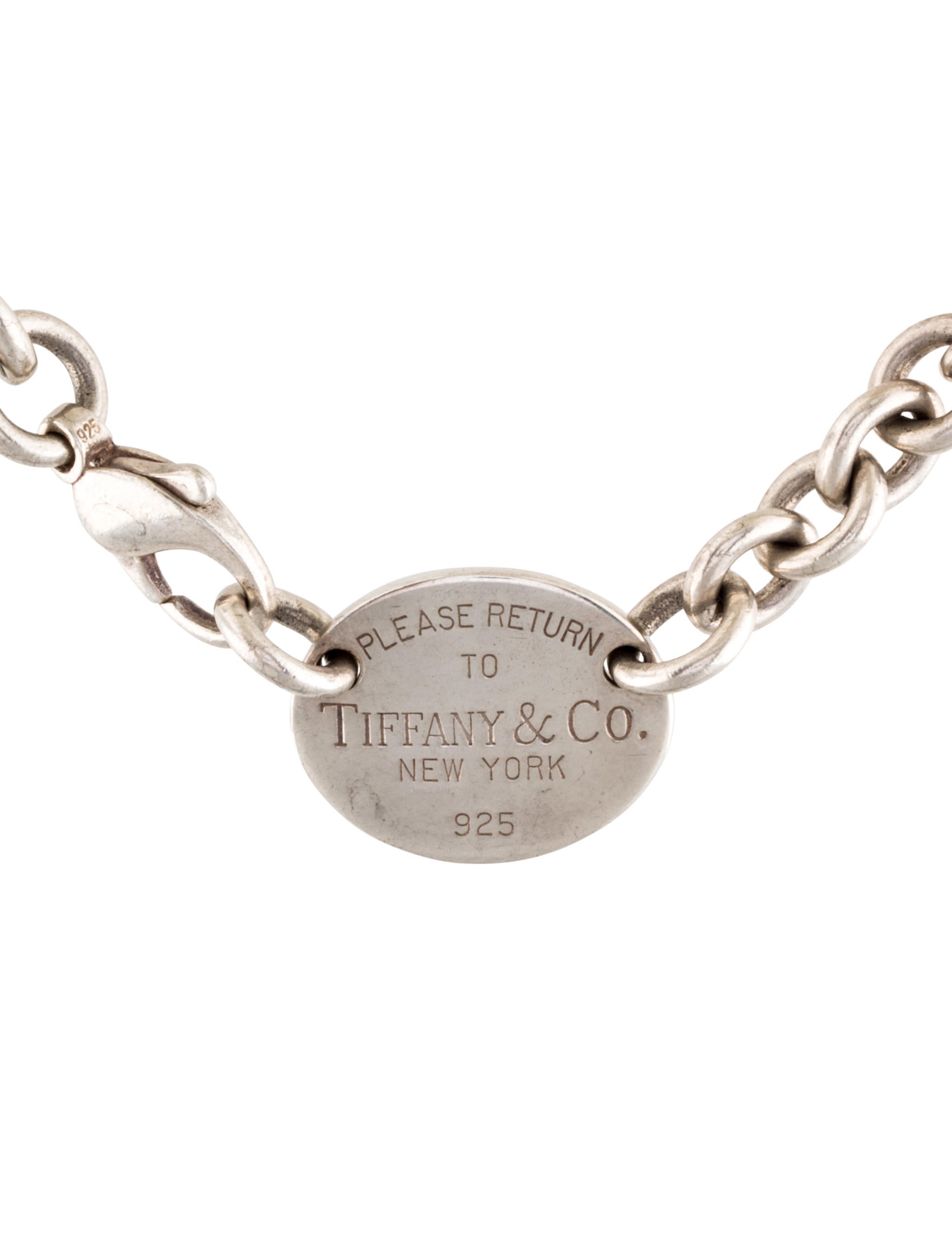 Tiffany & Co. Return to Tiffany Oval Tag Necklace Necklaces