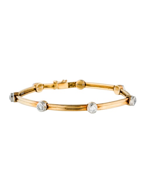 Tiffany & Co. Two-Tone Bezel Set Diamond Station Bracelet