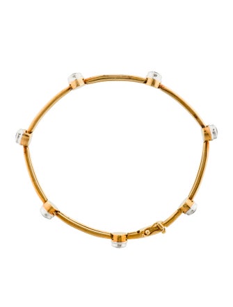 Tiffany & Co. Two-Tone Bezel Set Diamond Station Bracelet