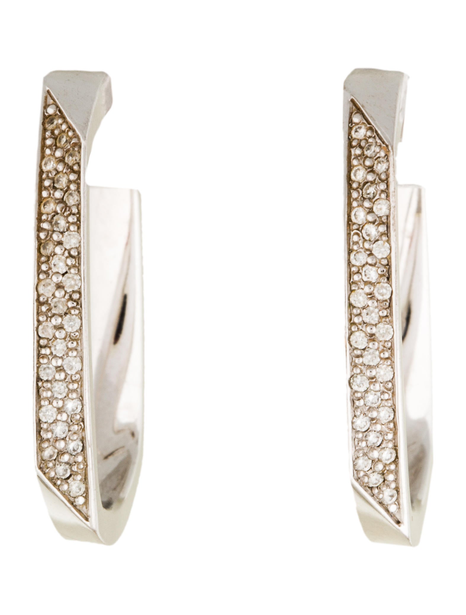 Tiffany & Co. 18K Diamond Torque Earrings Earrings TIF52553 The