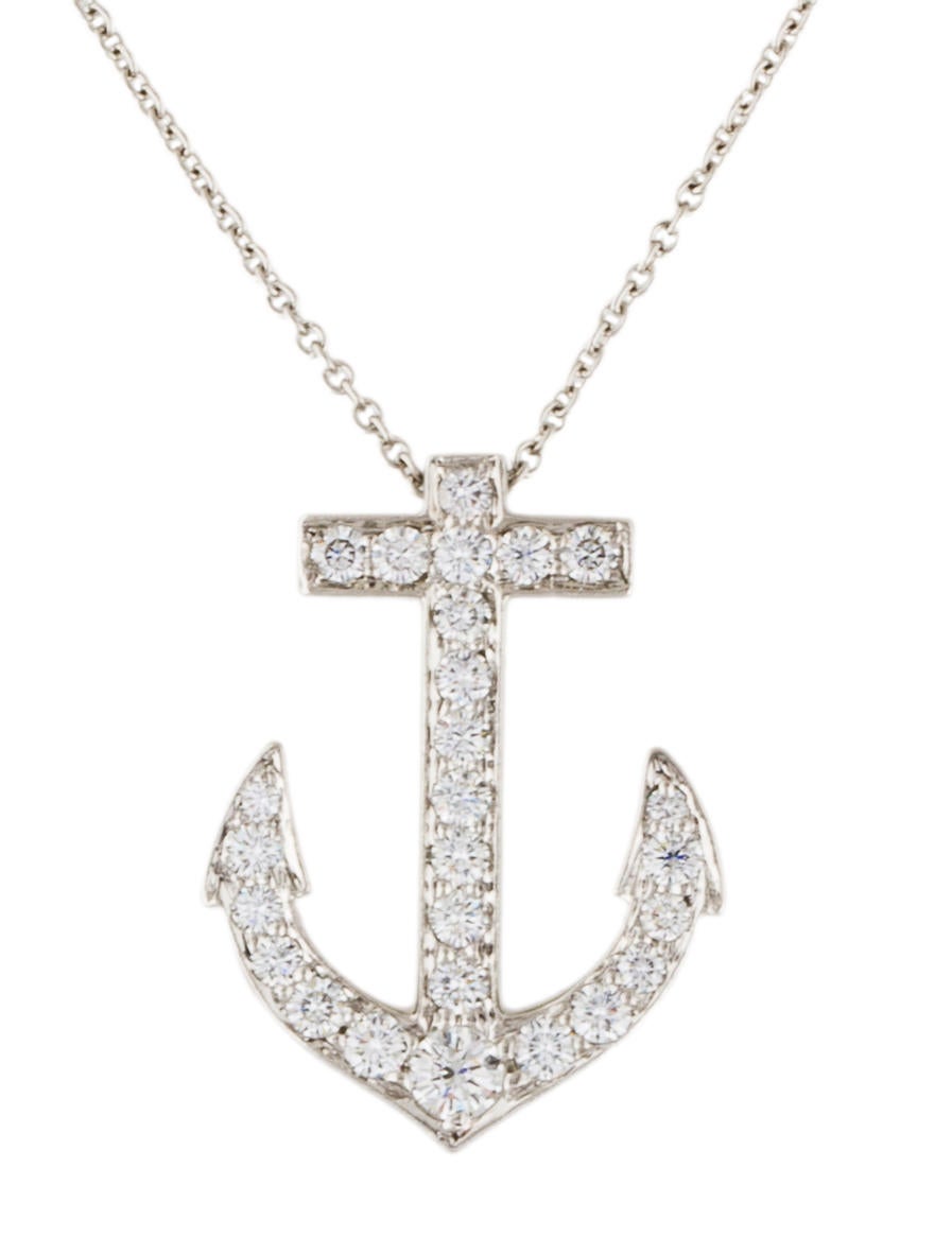 Tiffany anchor necklace Clearance