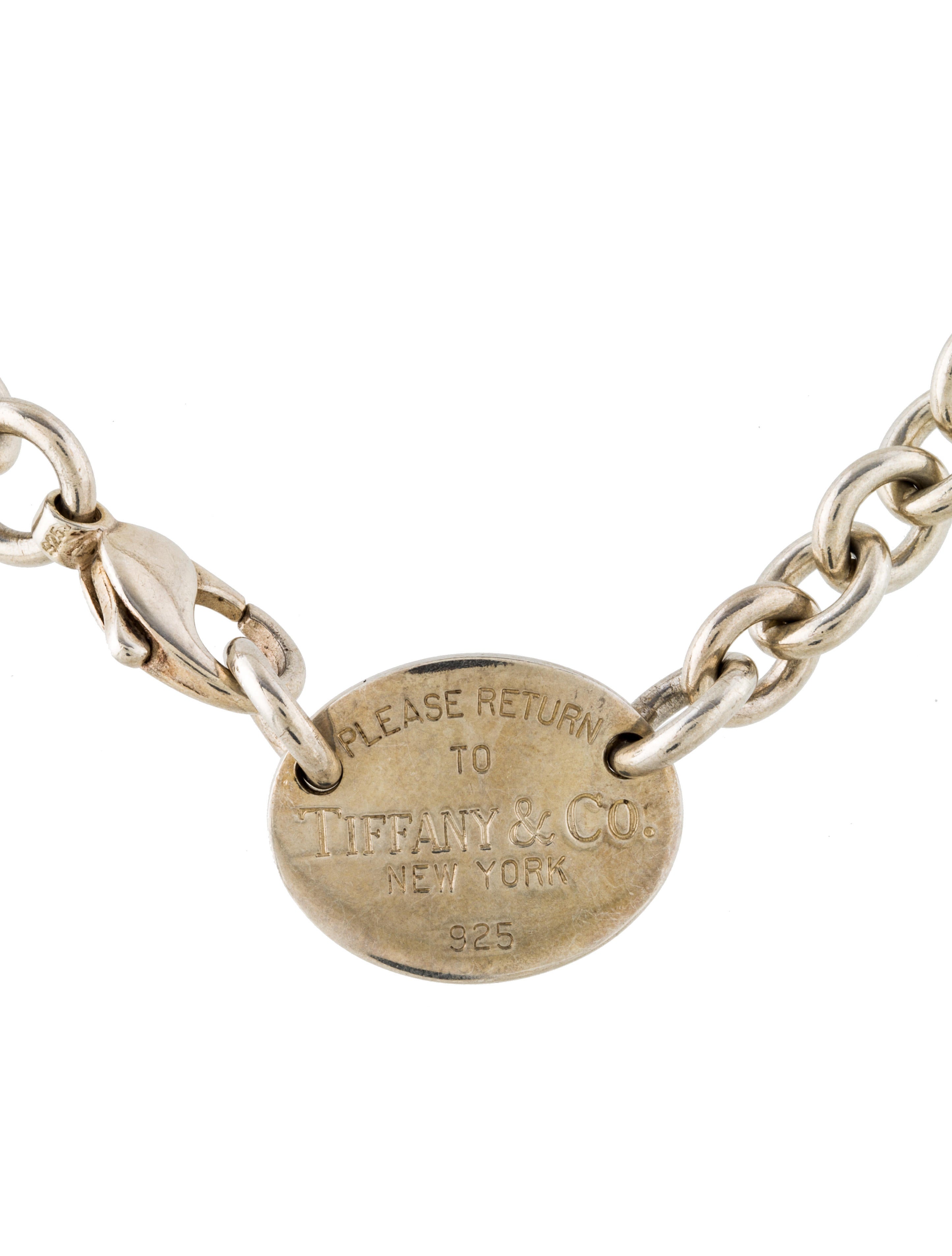 Tiffany & Co. Oval Tag Choker Necklace Necklaces TIF55530 The
