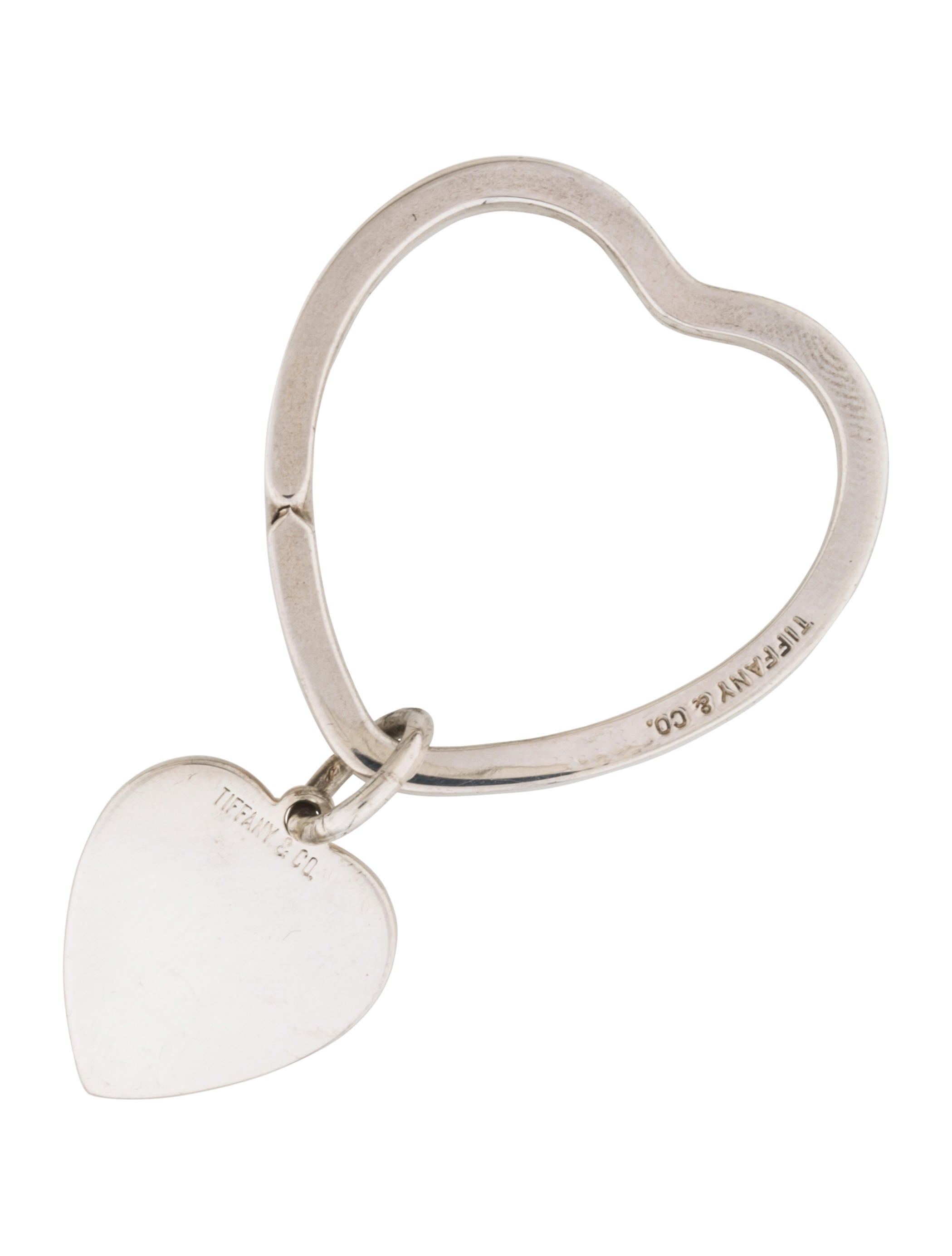 Tiffany & Co. Heart Tag Key Ring Silver Keychains, Accessories TIF55835 The RealReal