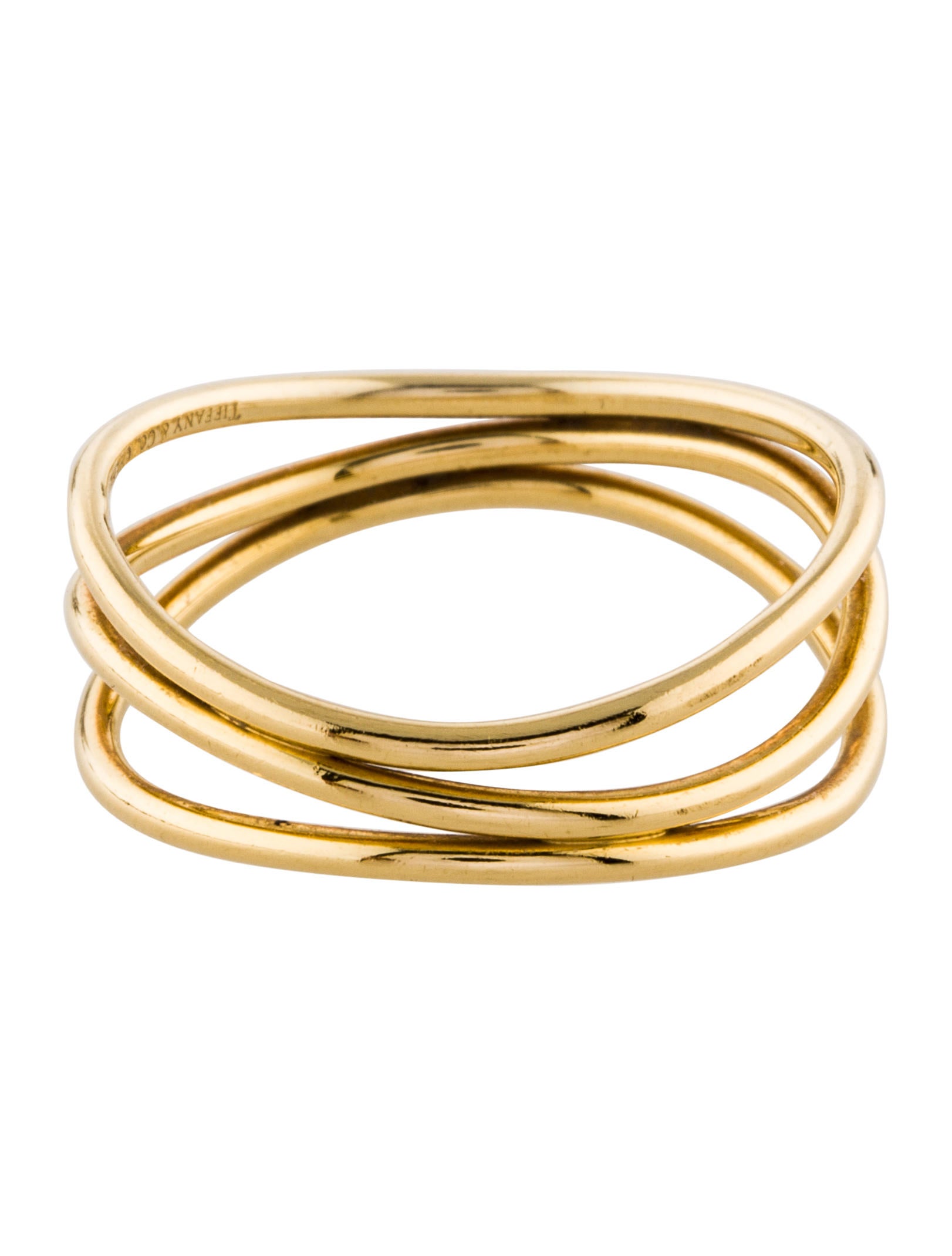 Tiffany & Co. 18K ThreeRow Wave Ring Rings TIF56398 The RealReal