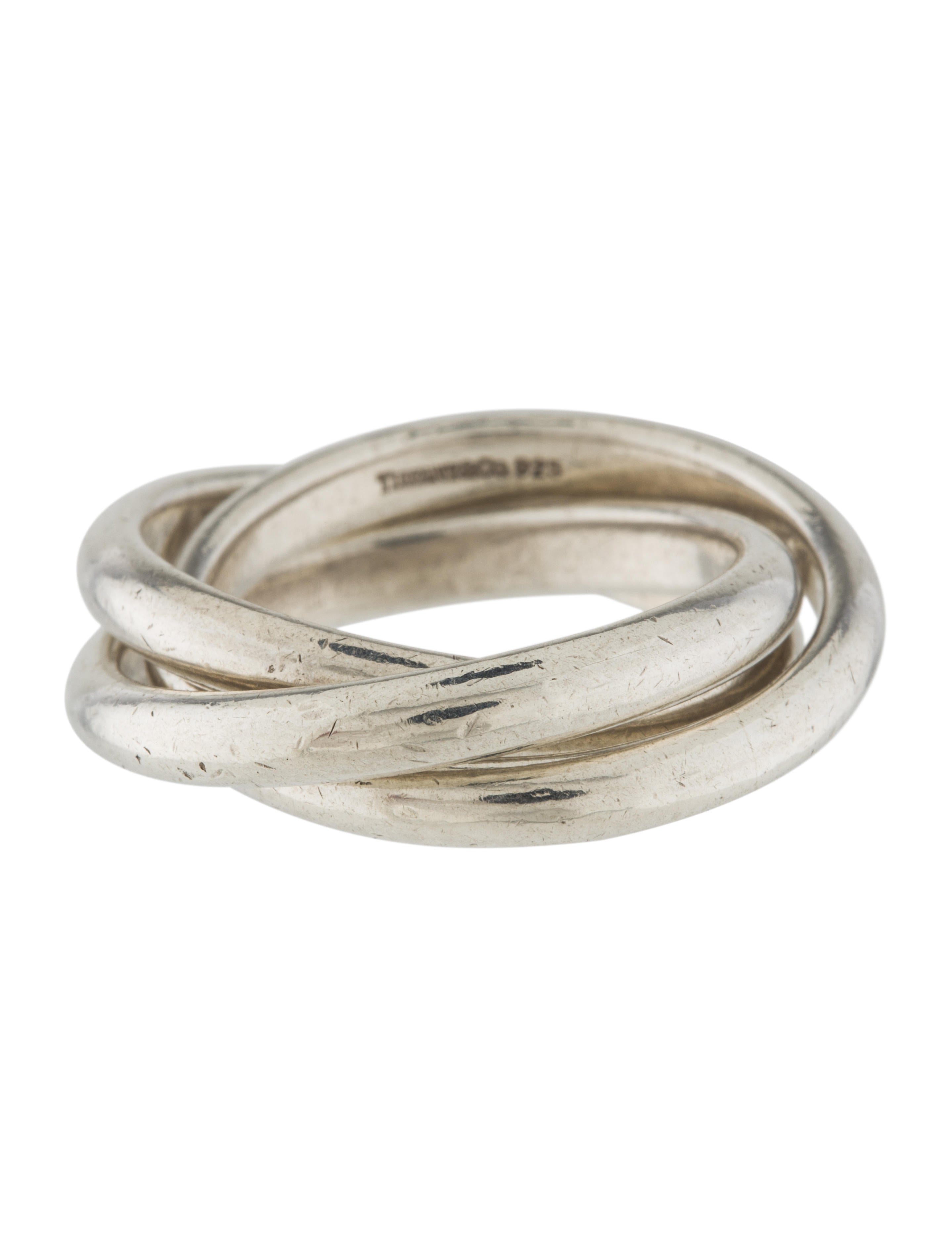tiffany amp co interlocking rings rings tif56905 the interlocking silver rings