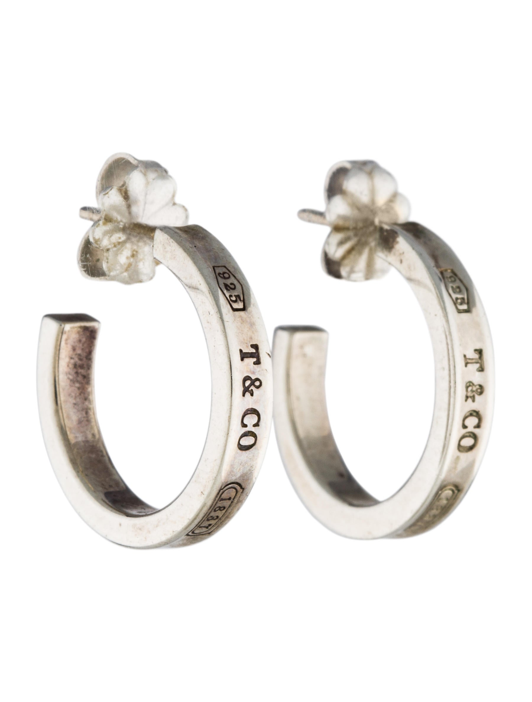 Tiffany Co 1837 Hoop Earrings Tif58613 The Realreal 1837 Hoop Earrings