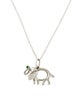 Tiffany & Co. Tsavorite Elephant Charm Necklace