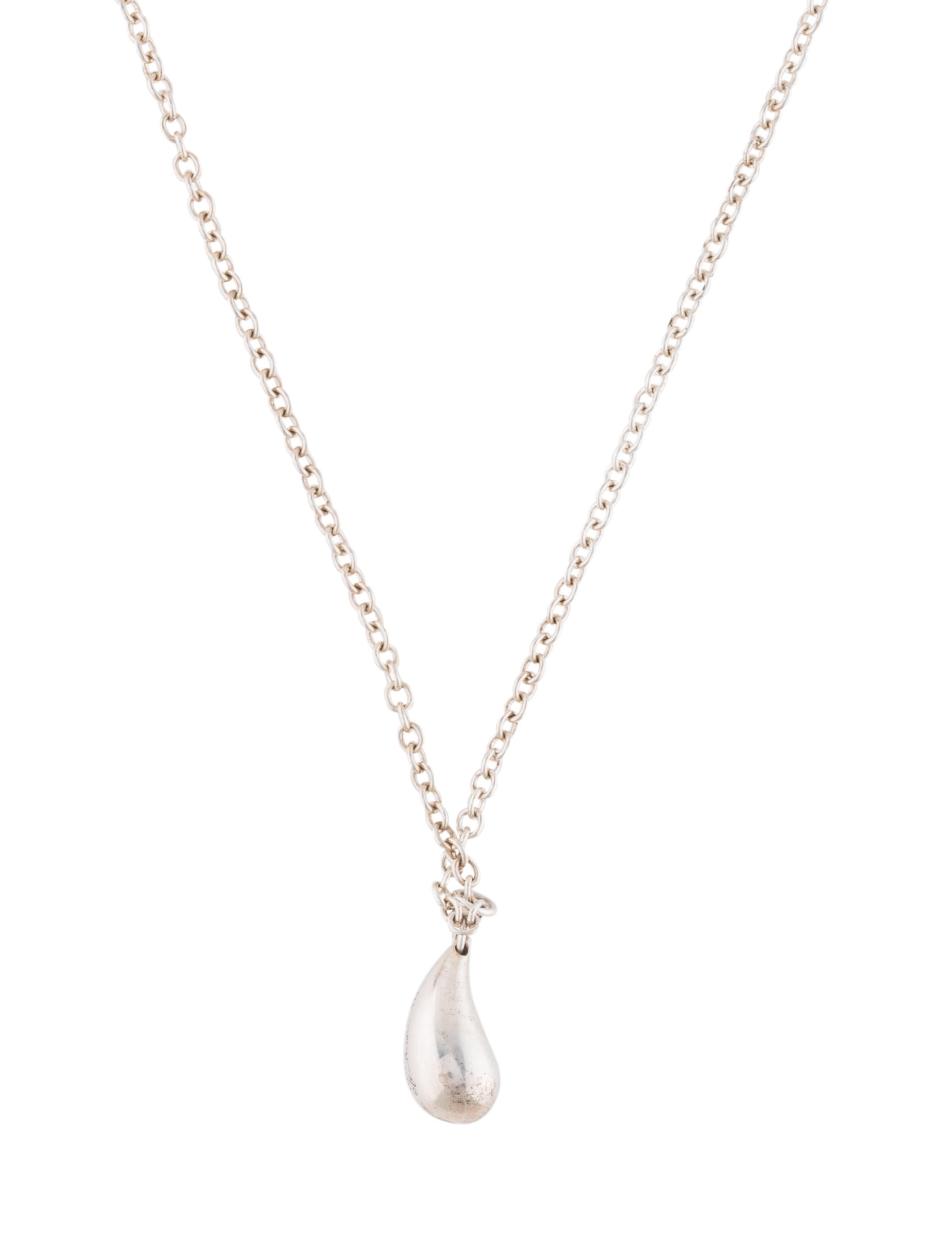 Tiffany & Co. Teardrop Pendant Sterling Silver Pendant Necklace