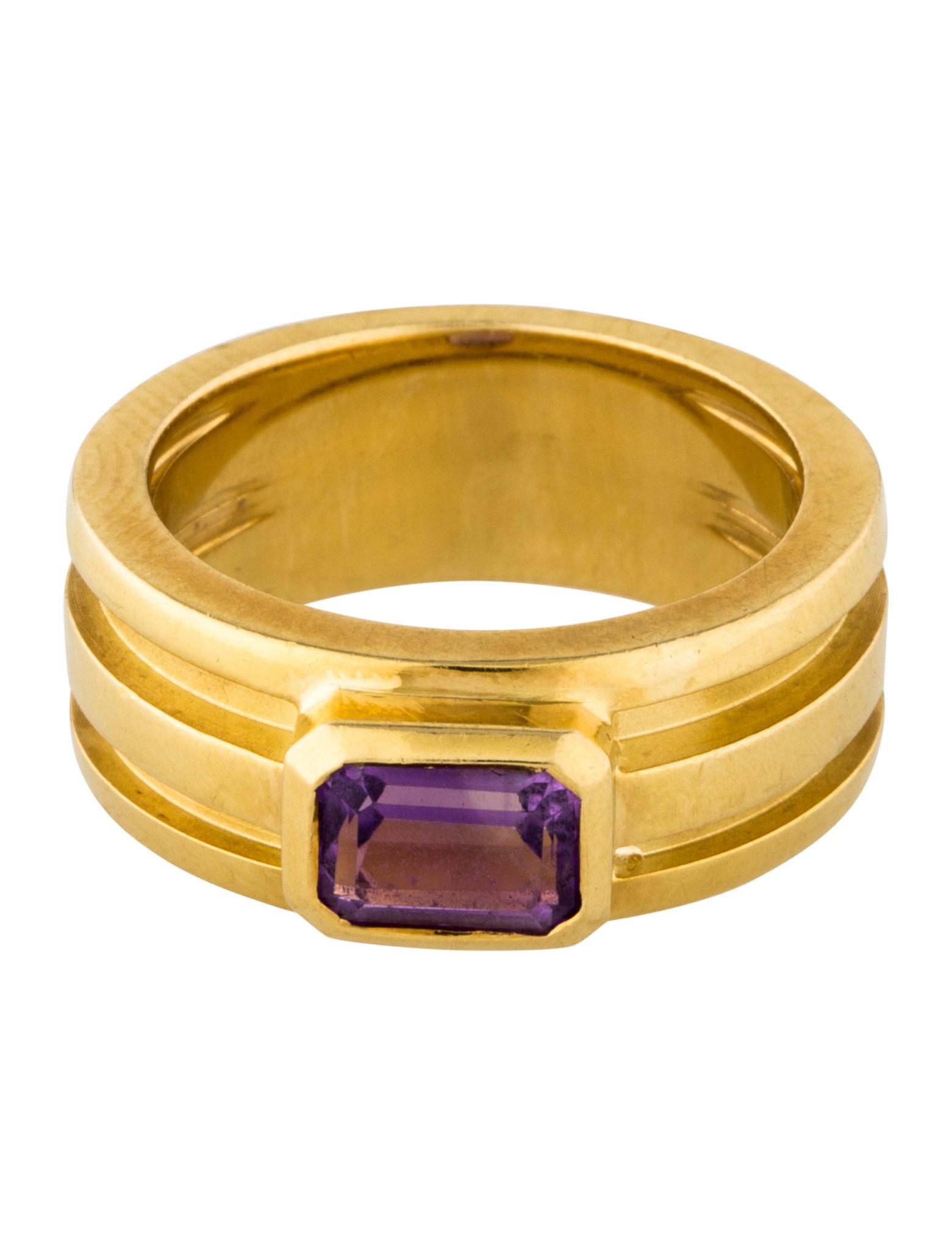 Tiffany & Co. Amethyst Ribbed Ring Rings TIF60996 The RealReal