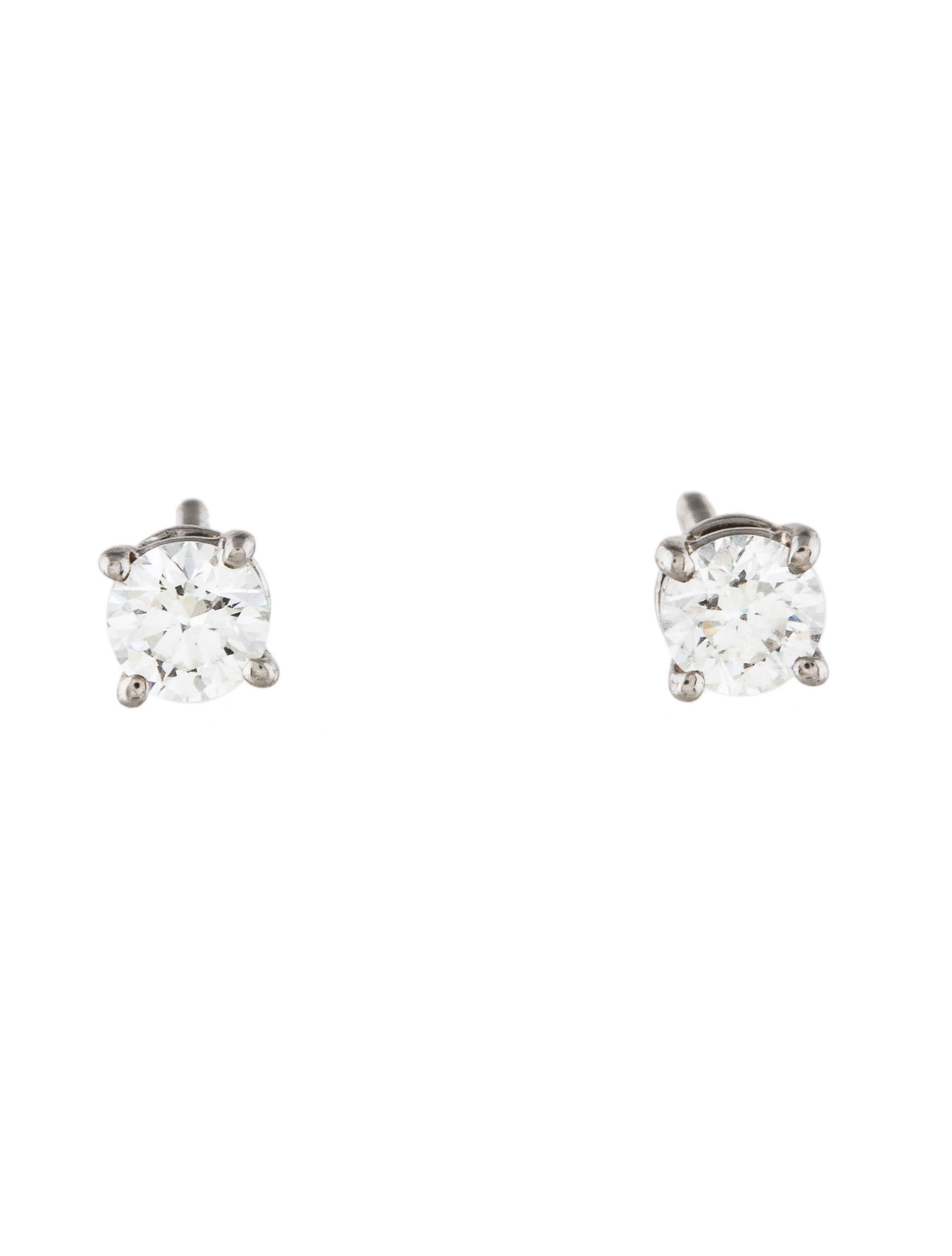 Tiffany & Co. Platinum Diamond Stud Earrings