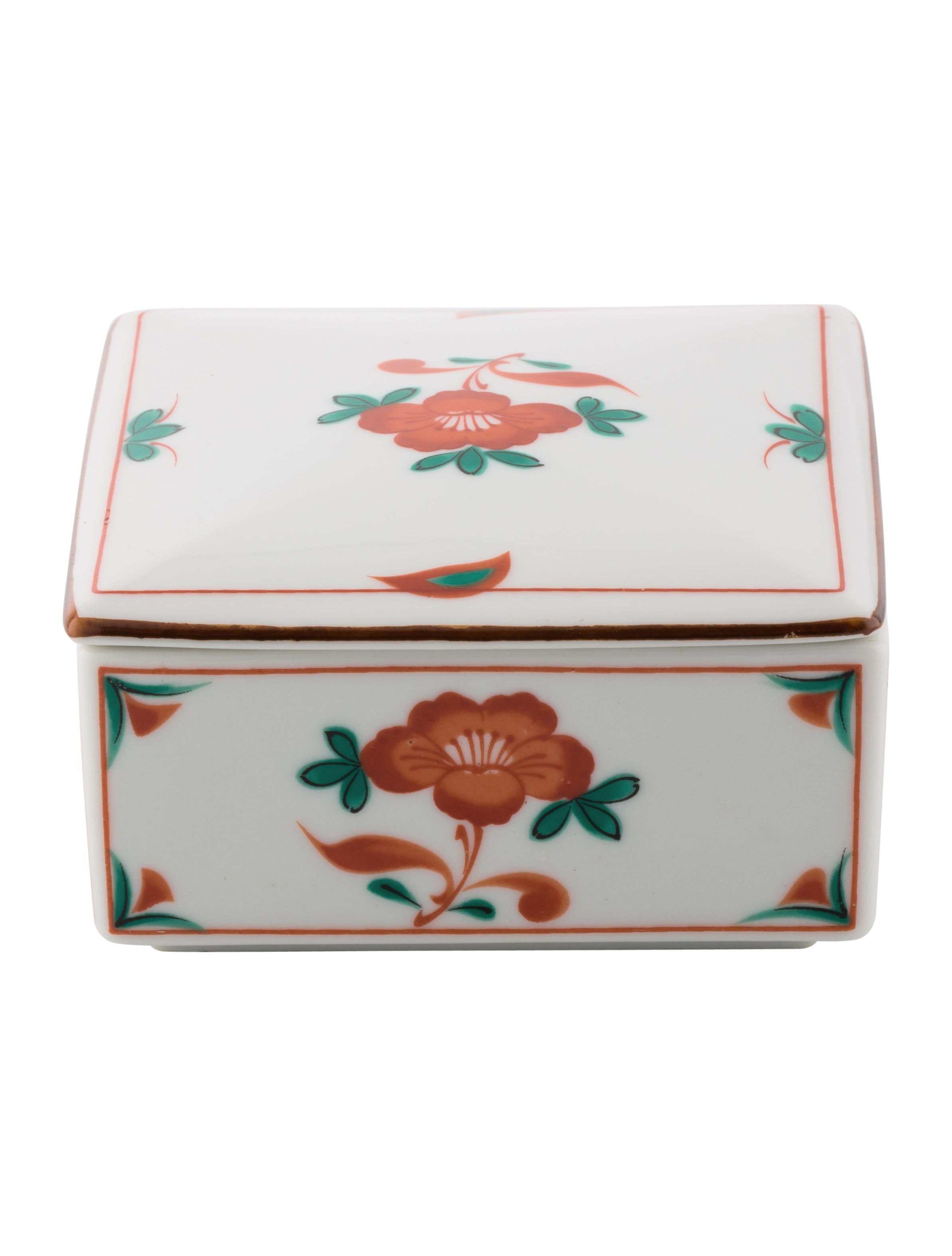 Tiffany & Co. Porcelain Floral Box Decor And Accessories TIF61877