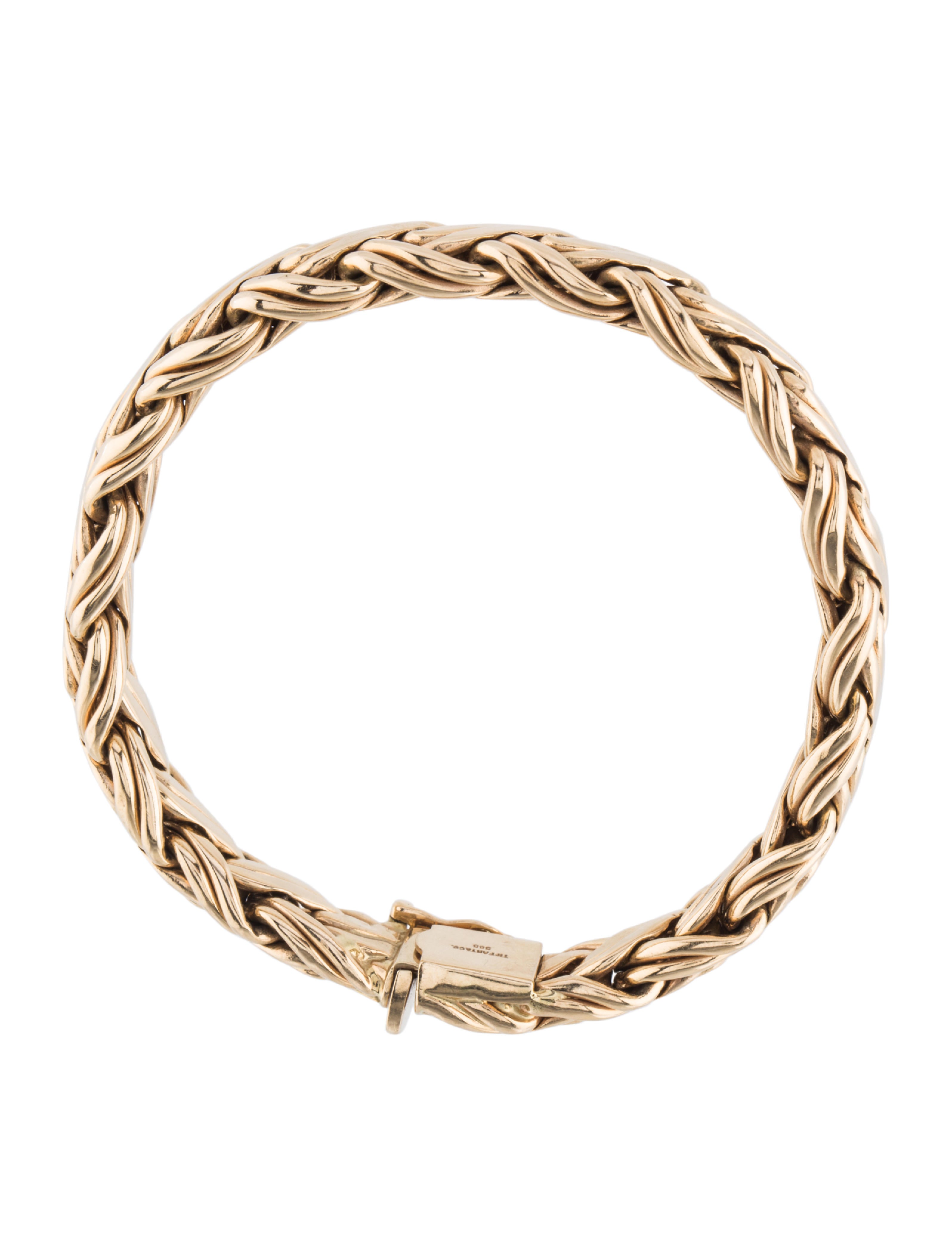 Tiffany & Co. 14K Wheat Chain Bracelet Bracelets TIF63748 The