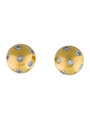 Tiffany Co 14k Pearl Onyx Diamond Stud Earrings Product Name Tiffany Co Etoile Diamond Ball Earrings