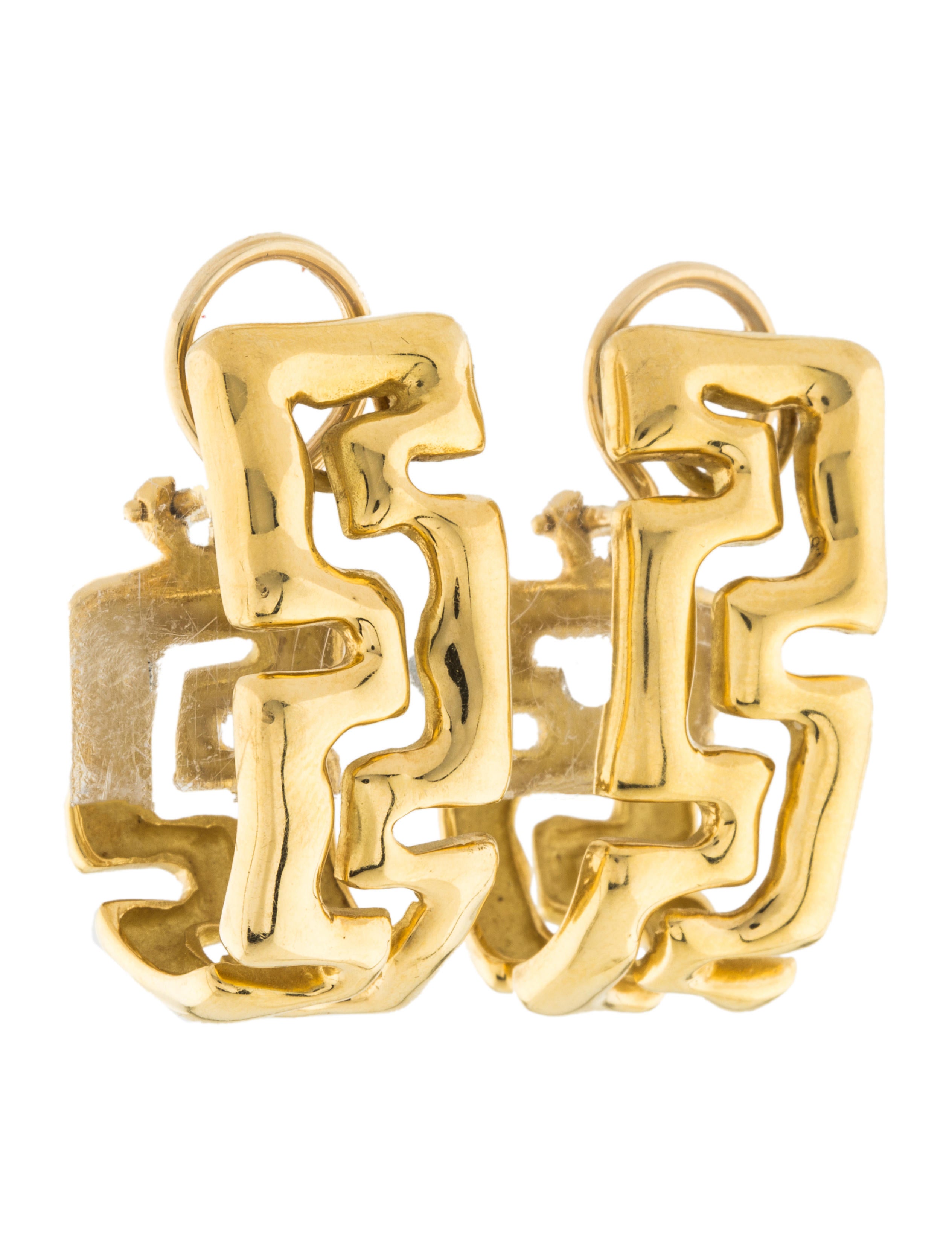 Tiffany Co 18k Greek Key Earrings Tif67383 The 18k Greek Key Earrings
