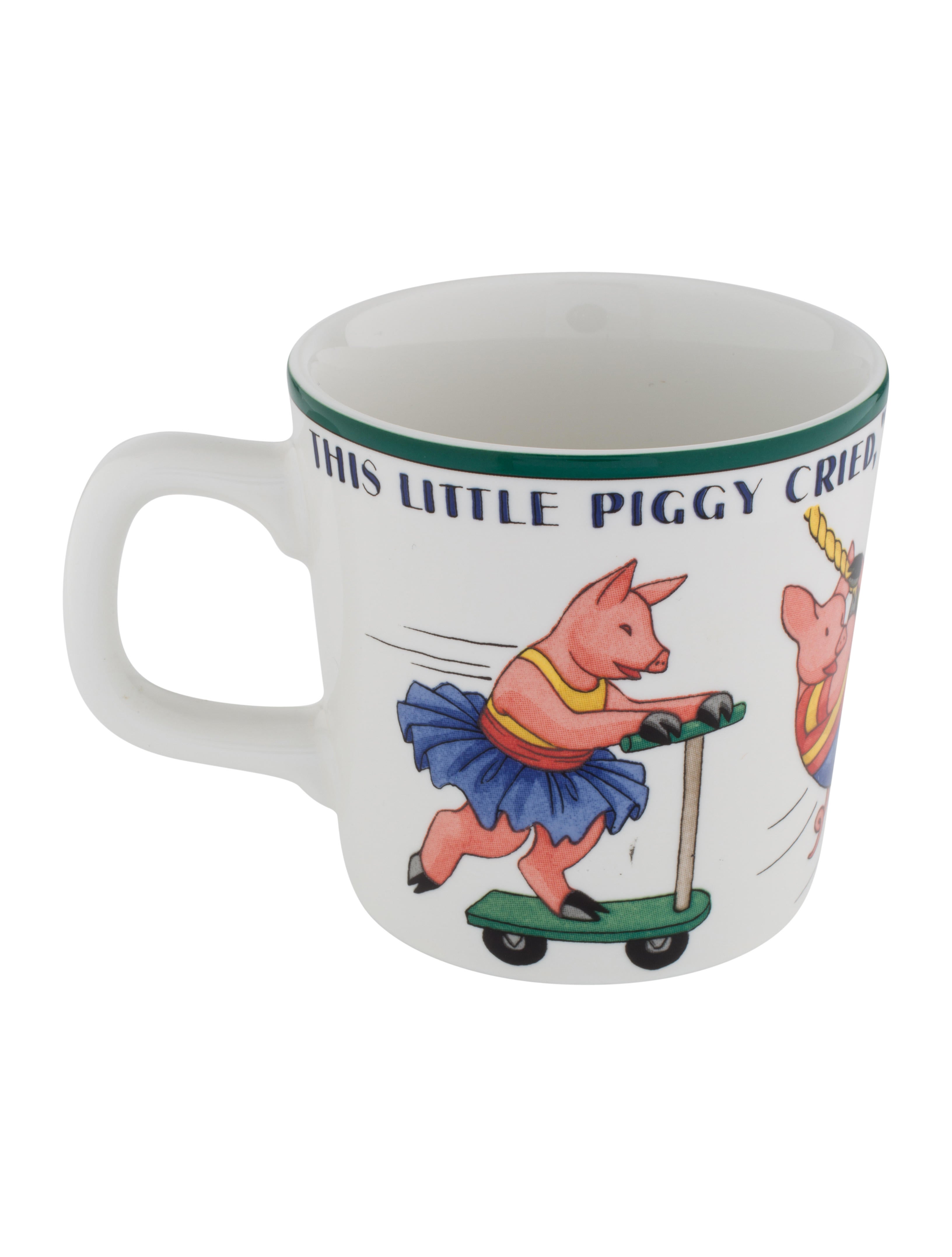 Tiffany & Co. 3-Piece Five Little Pigs Kids Set - Blue Kids Dining