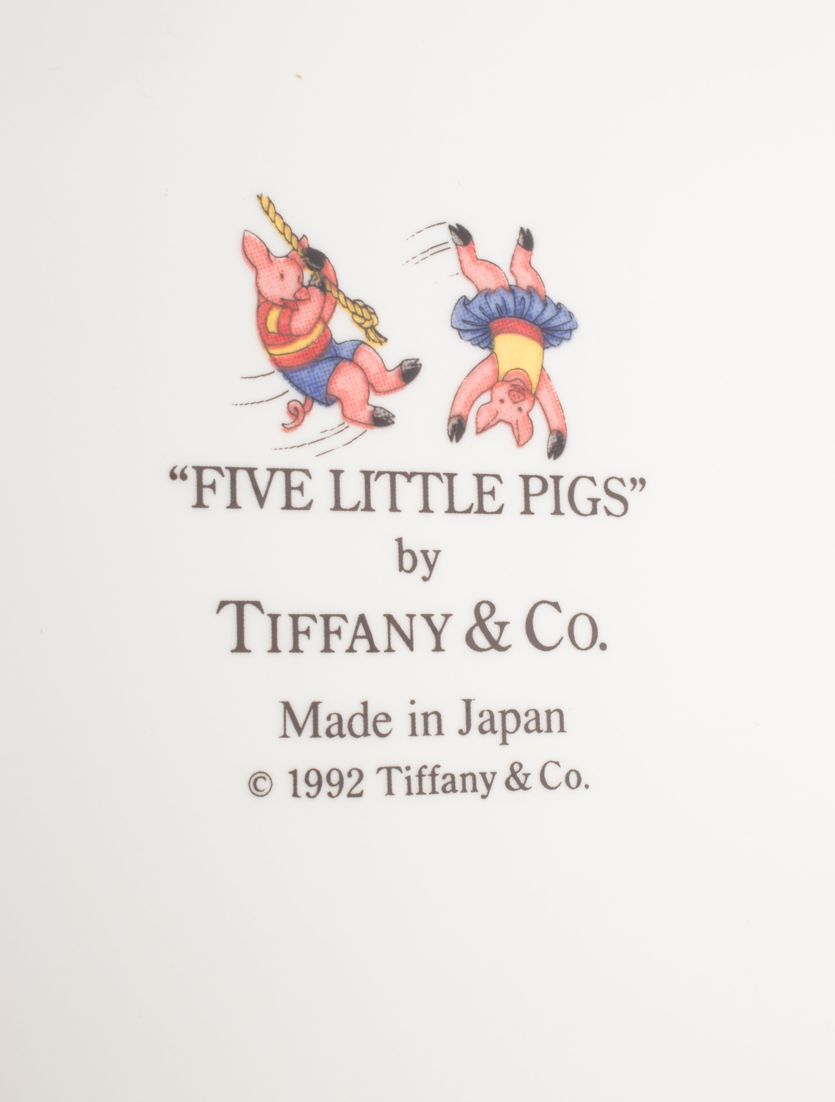 ティファニー　 ファイブ　リトル　ピッグス　3点セット　no.193 Tiffany & Co. 3-Piece Five Little Pigs Kids Set - Blue Kids Dining