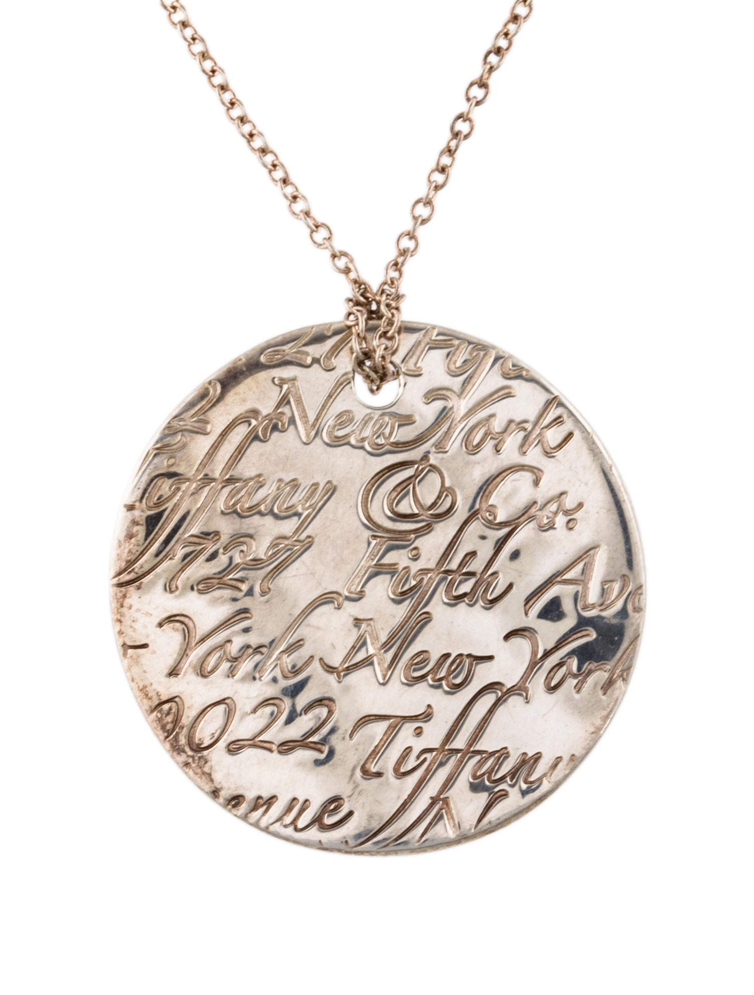 Co Round Notes Pendant Necklace Necklaces Tif82172 Consign
