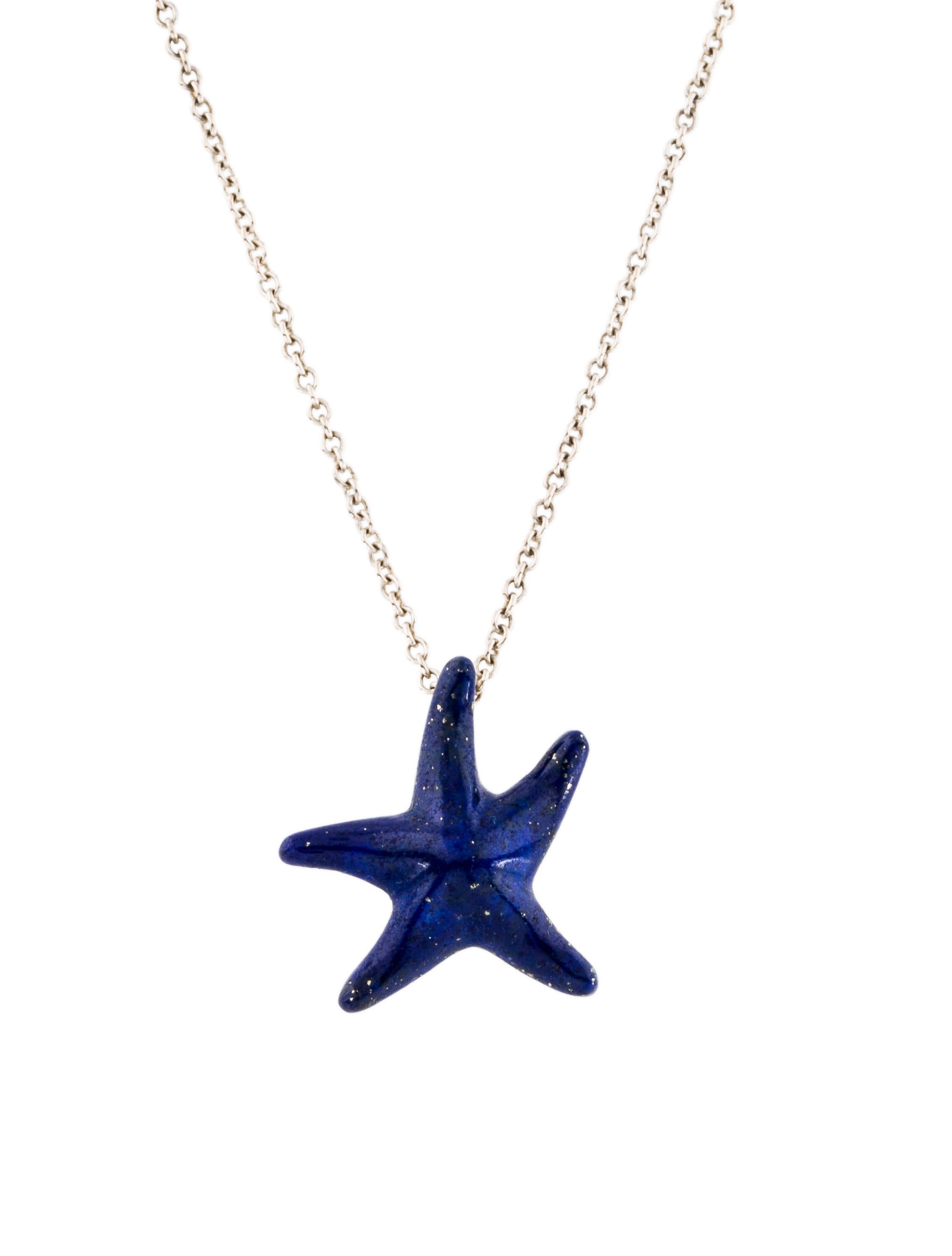 Tiffany スターパフ Tiffany & Co. Lapis Lazuli Starfish Pendant Necklace - Blue