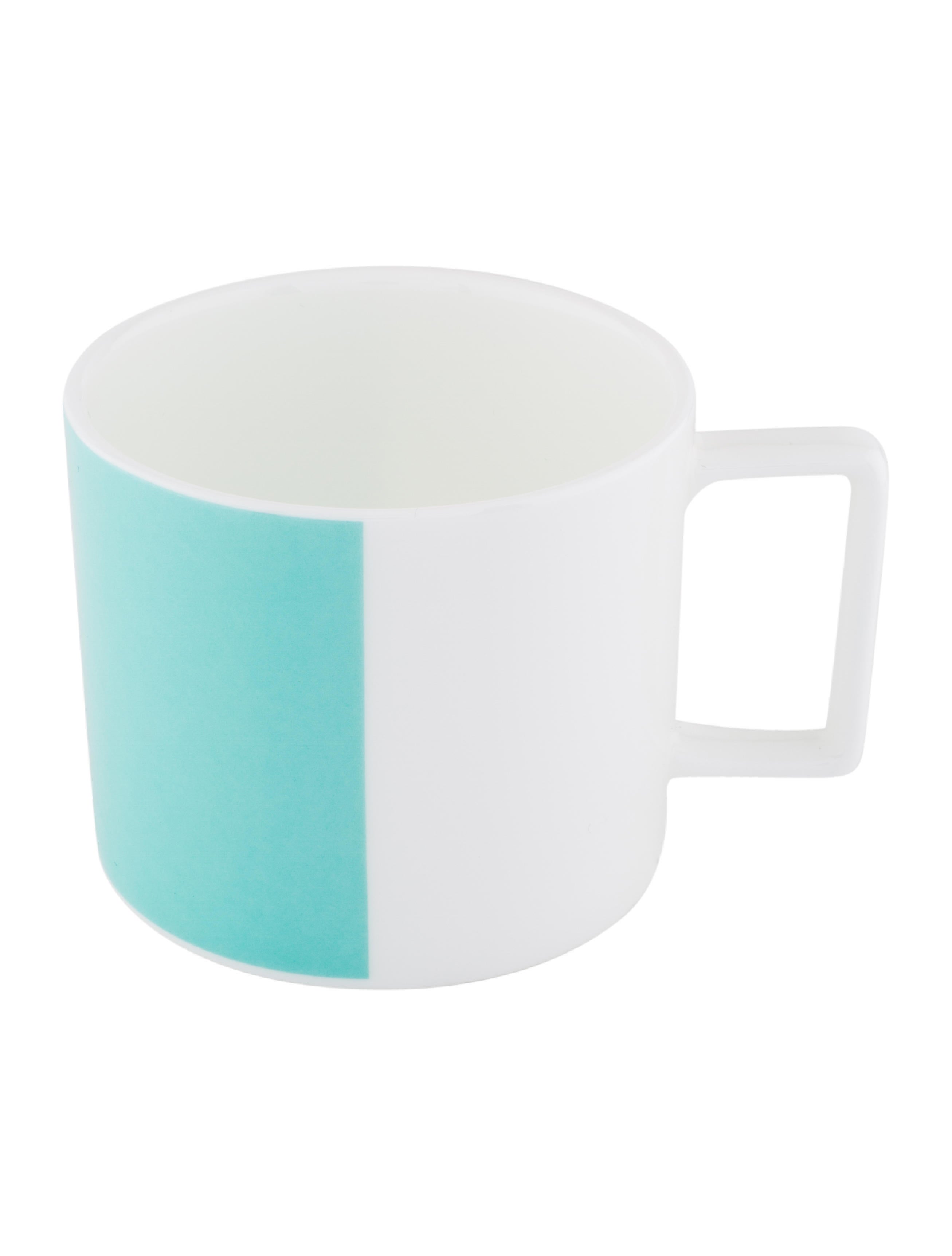 Tiffany & Co. Colorblock Teacup & Saucer - Blue Serveware