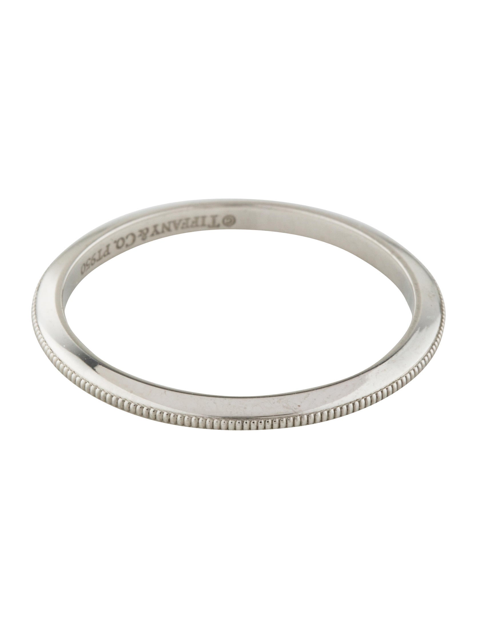Tiffany & Co. Platinum Milgrain Knife Edge Ring Rings TIF91565