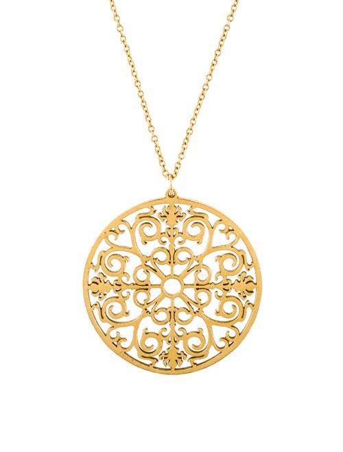 Tiffany Co 18k Enchant Round Pendant Necklace Necklaces 18k Enchant Round Pendant Necklace