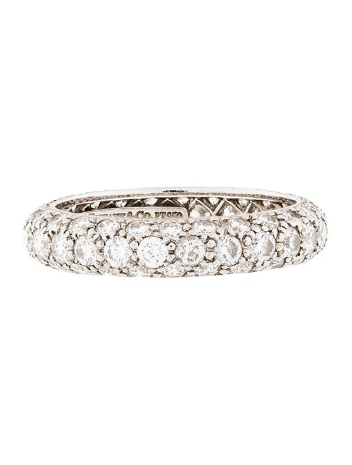 Tiffany & Co. Platinum 1.80ctw Diamond Etoile Three-Row Band