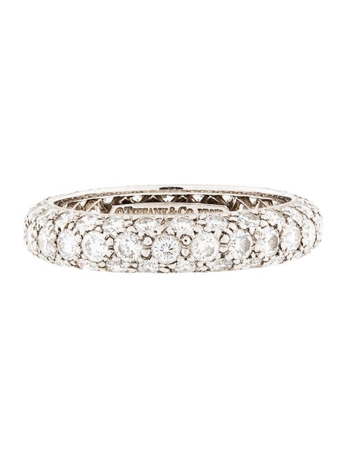 Tiffany & Co. Platinum 1.80ctw Diamond Etoile Three-Row Band