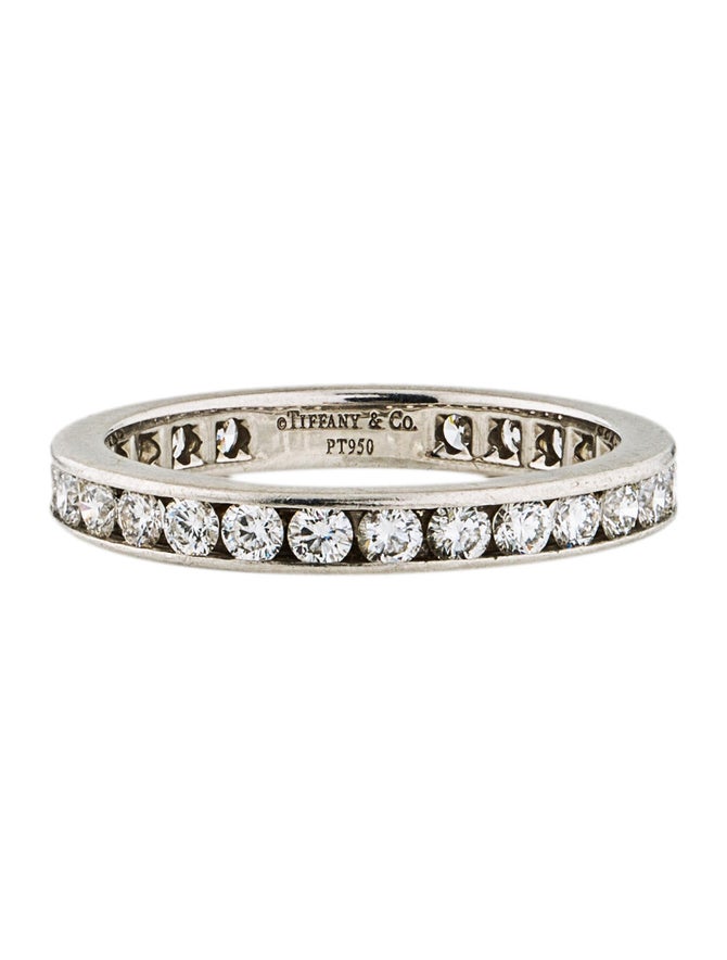 Tiffany & Co. Platinum Diamond Eternity Band Rings TIF99469 The