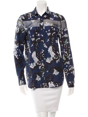Timo Weiland Floral Print Button-Up