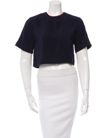 Timo Weiland Short Sleeve Cropped Top