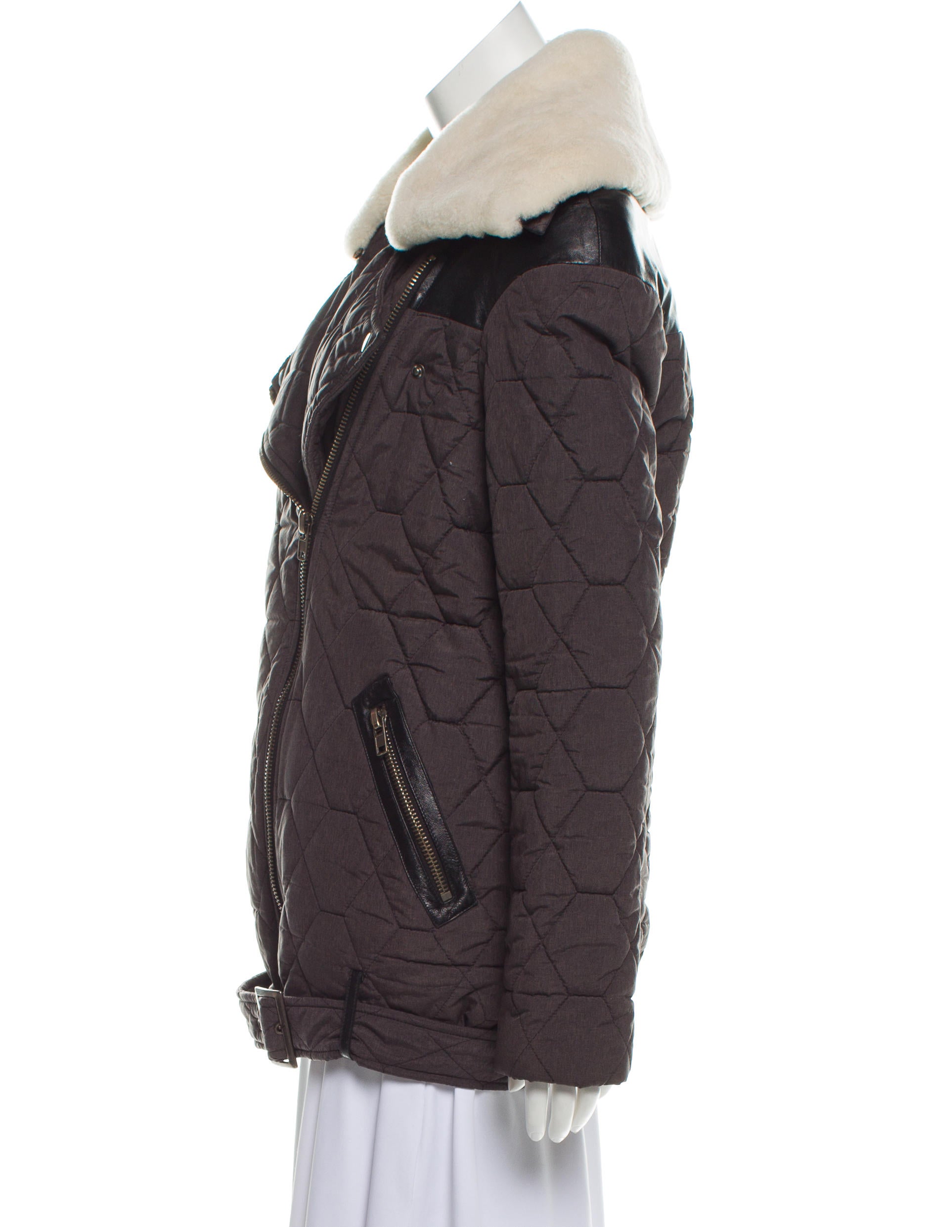 Timo Weiland Quilted Shearling-Trimmed Jacket